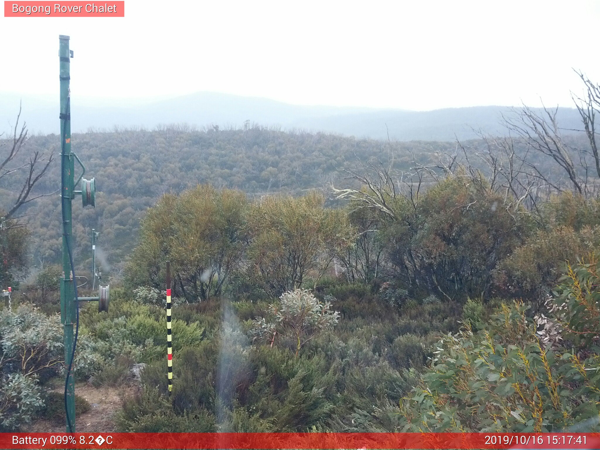 Bogong Web Cam 3:17pm Wednesday 16th of October 2019