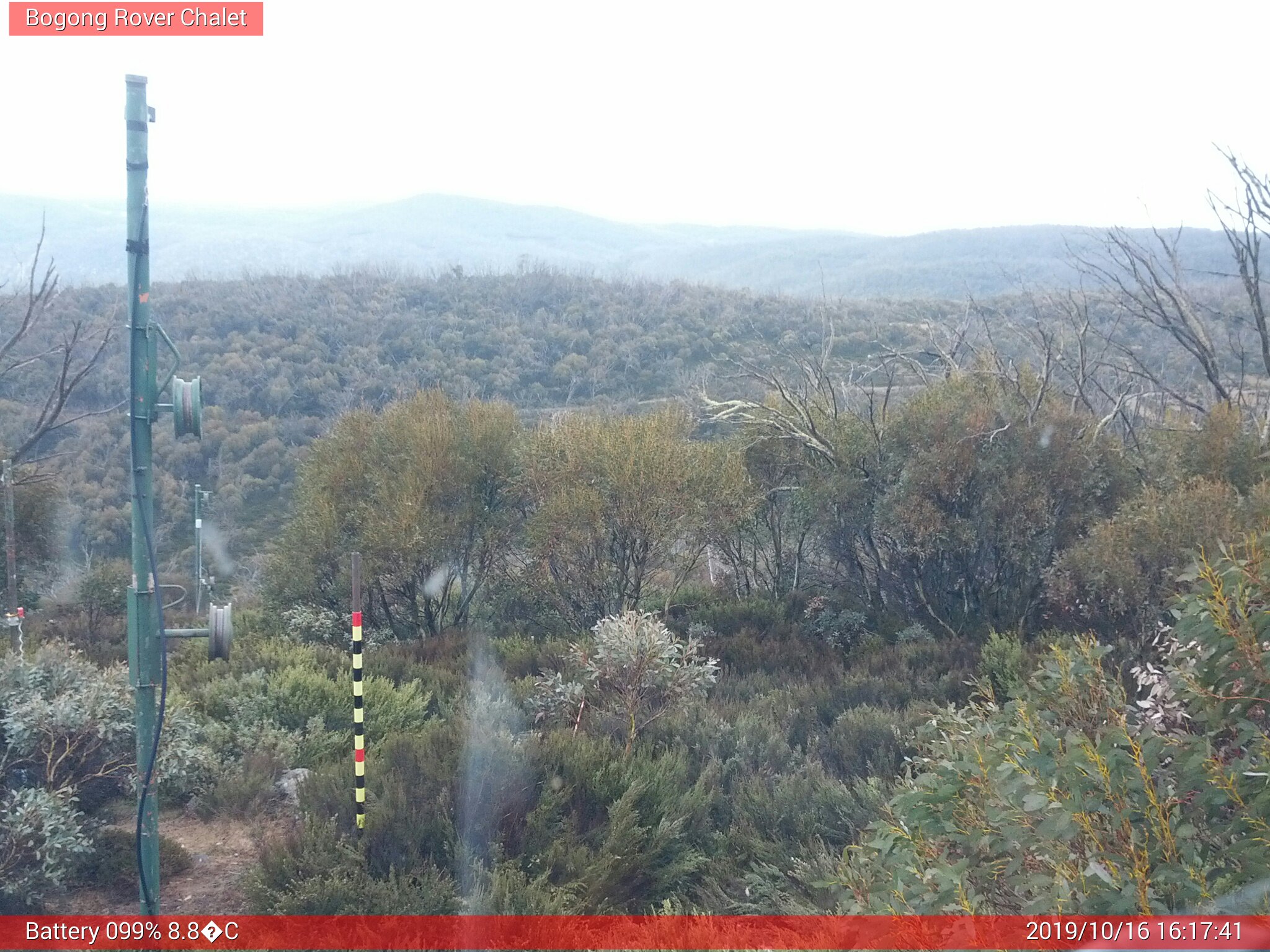 Bogong Web Cam 4:17pm Wednesday 16th of October 2019