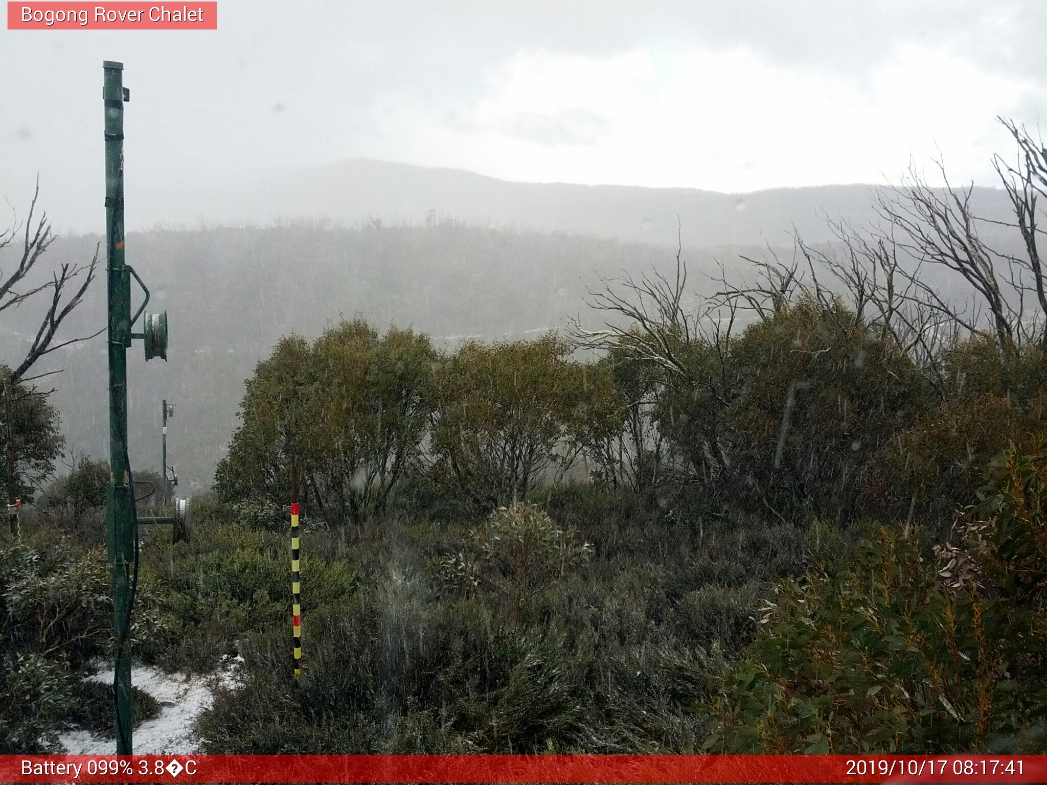 Bogong Web Cam 8:17am Thursday 17th of October 2019