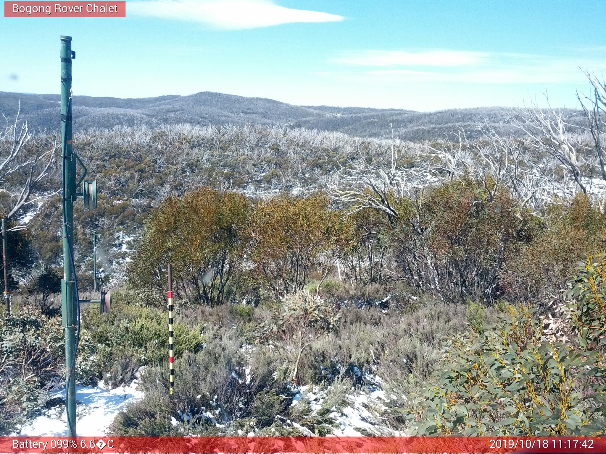 Bogong Web Cam 11:17am Friday 18th of October 2019