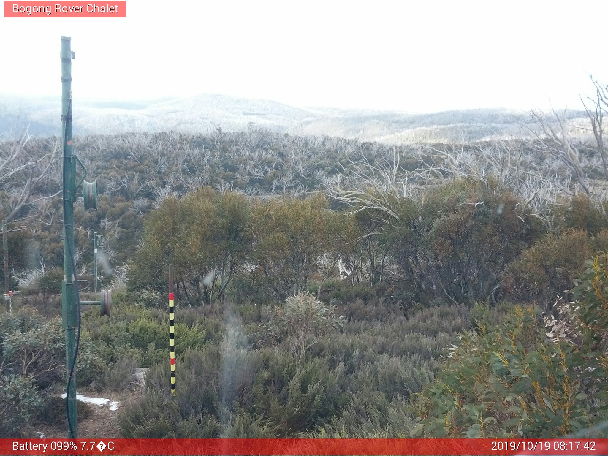 Bogong Web Cam 8:17am Saturday 19th of October 2019