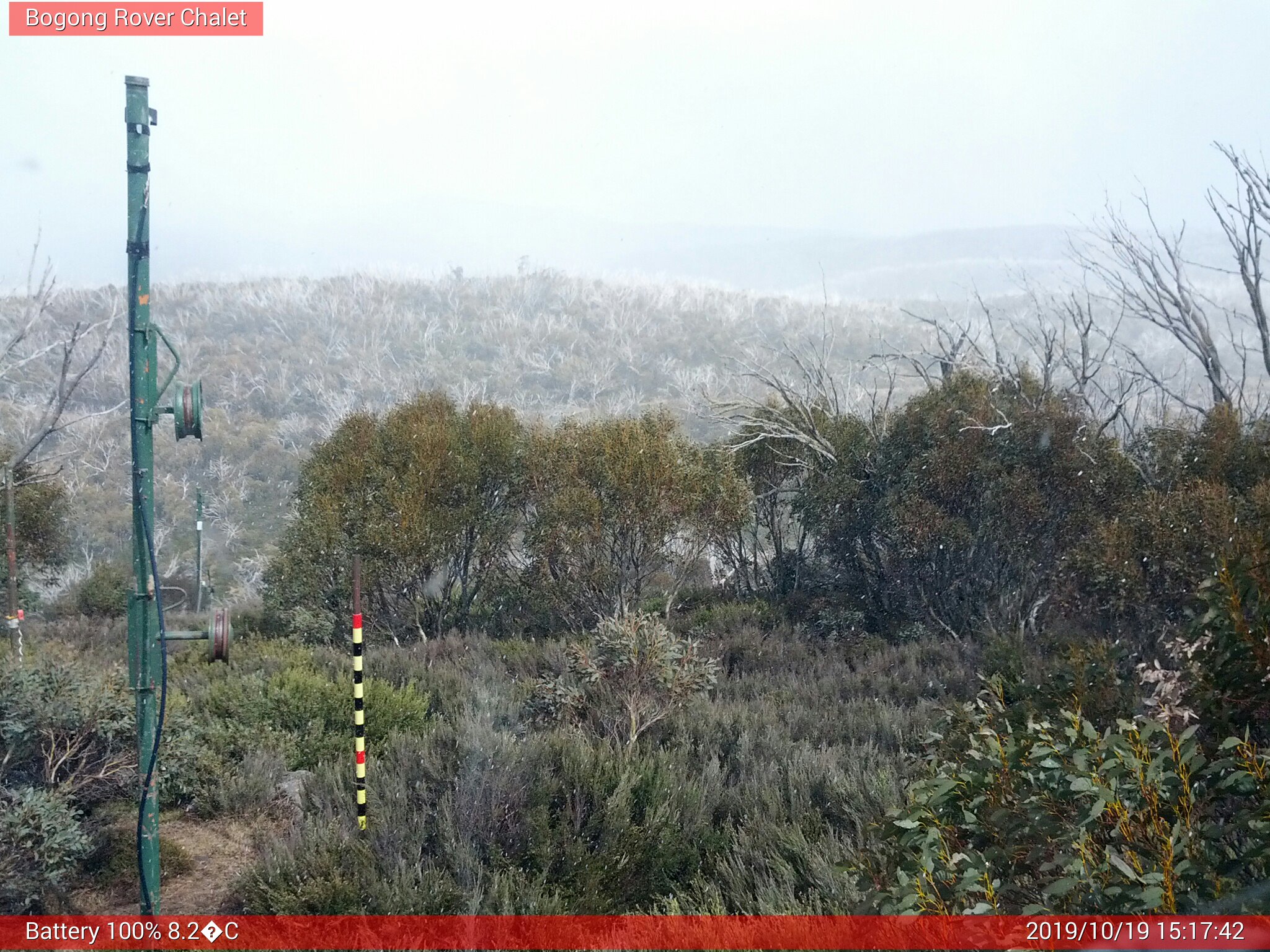 Bogong Web Cam 3:17pm Saturday 19th of October 2019