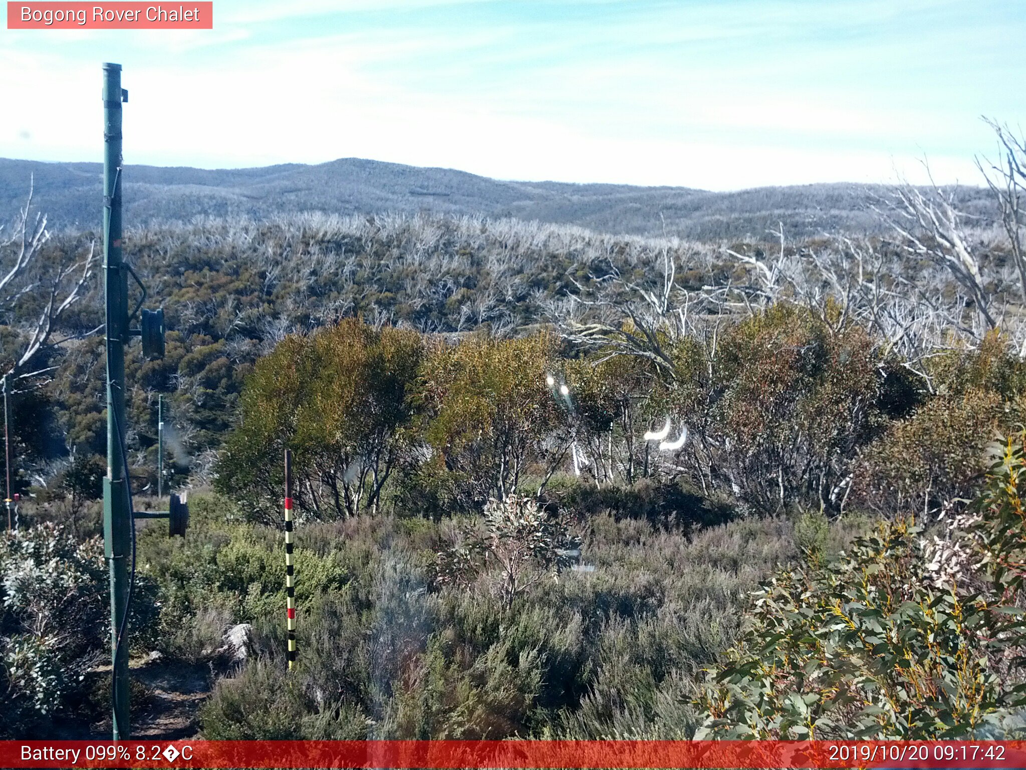 Bogong Web Cam 9:17am Sunday 20th of October 2019