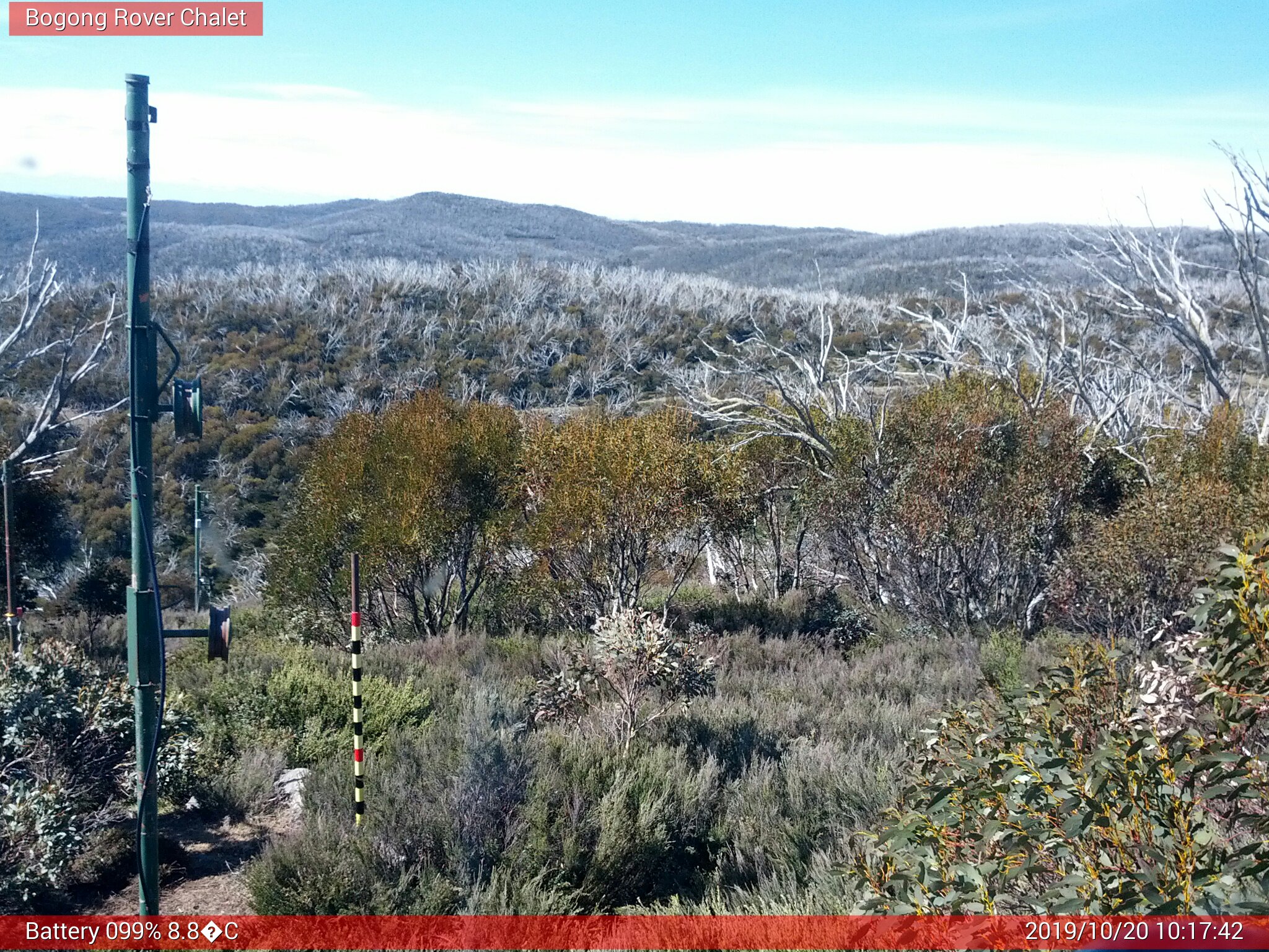 Bogong Web Cam 10:17am Sunday 20th of October 2019