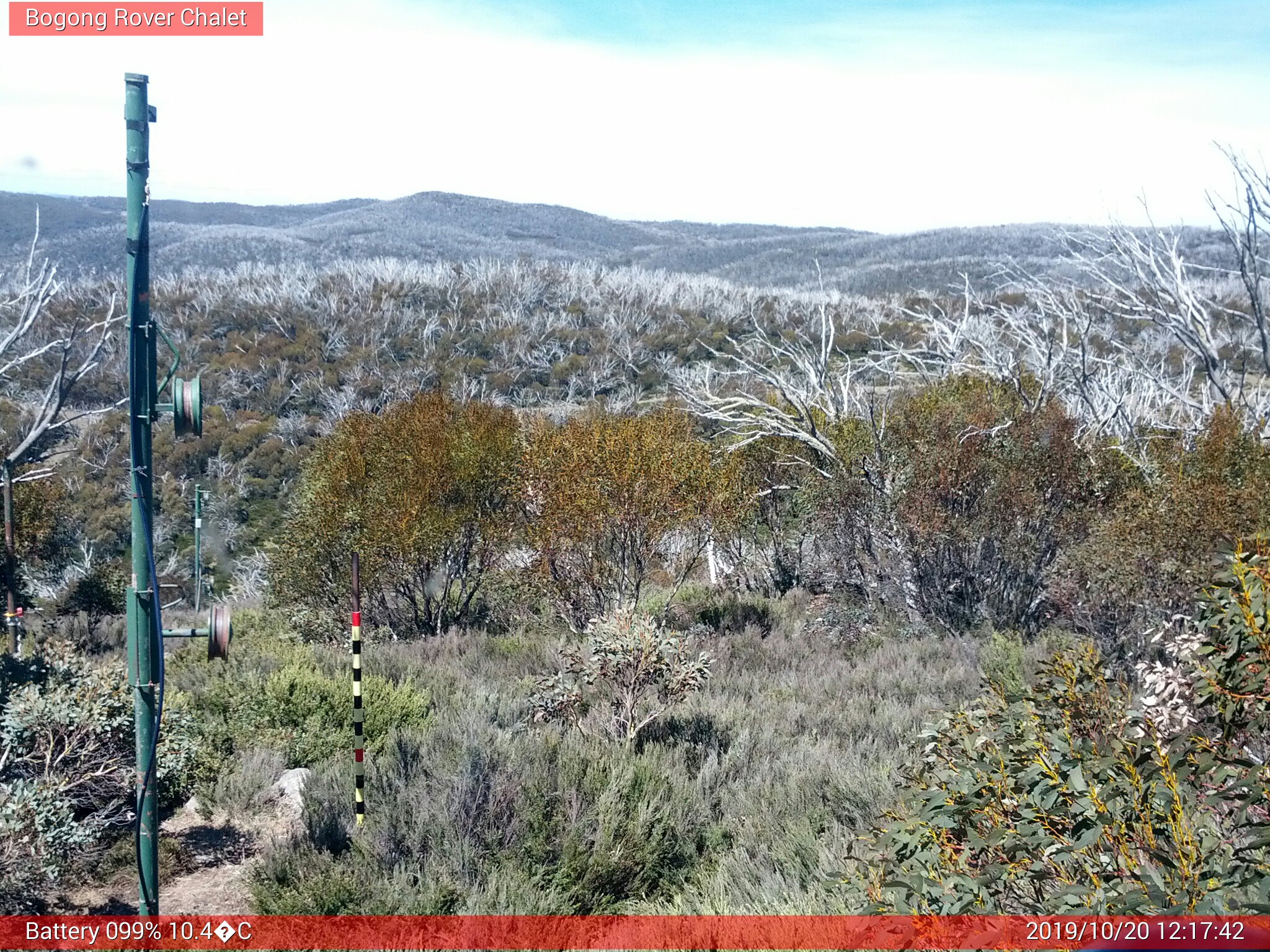 Bogong Web Cam 12:17pm Sunday 20th of October 2019