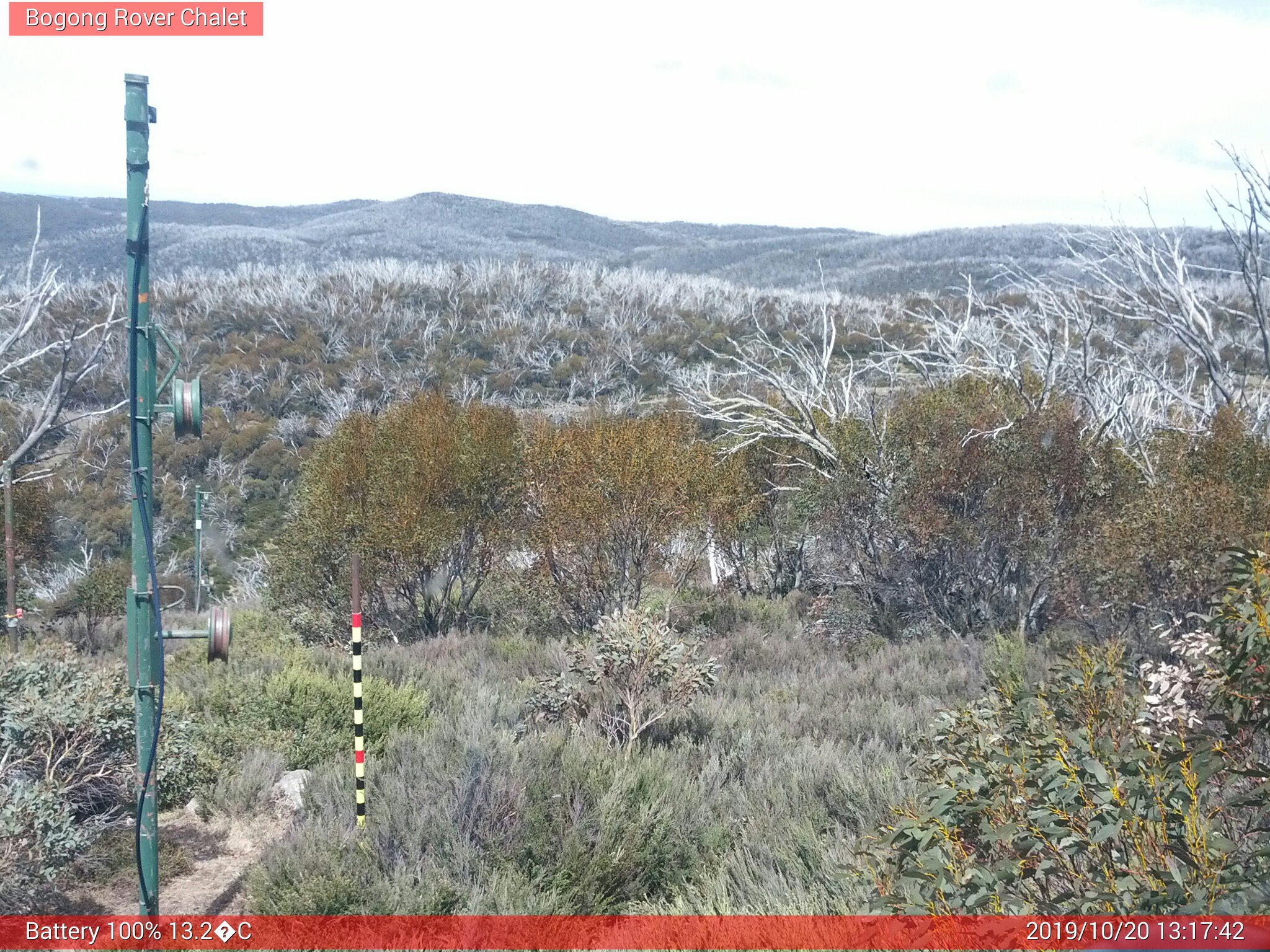 Bogong Web Cam 1:17pm Sunday 20th of October 2019