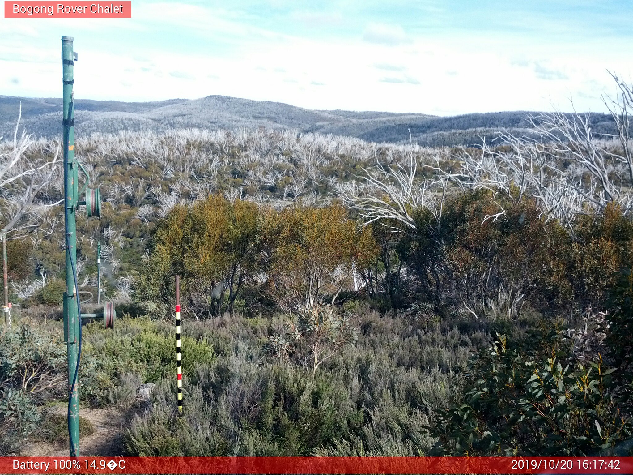 Bogong Web Cam 4:17pm Sunday 20th of October 2019