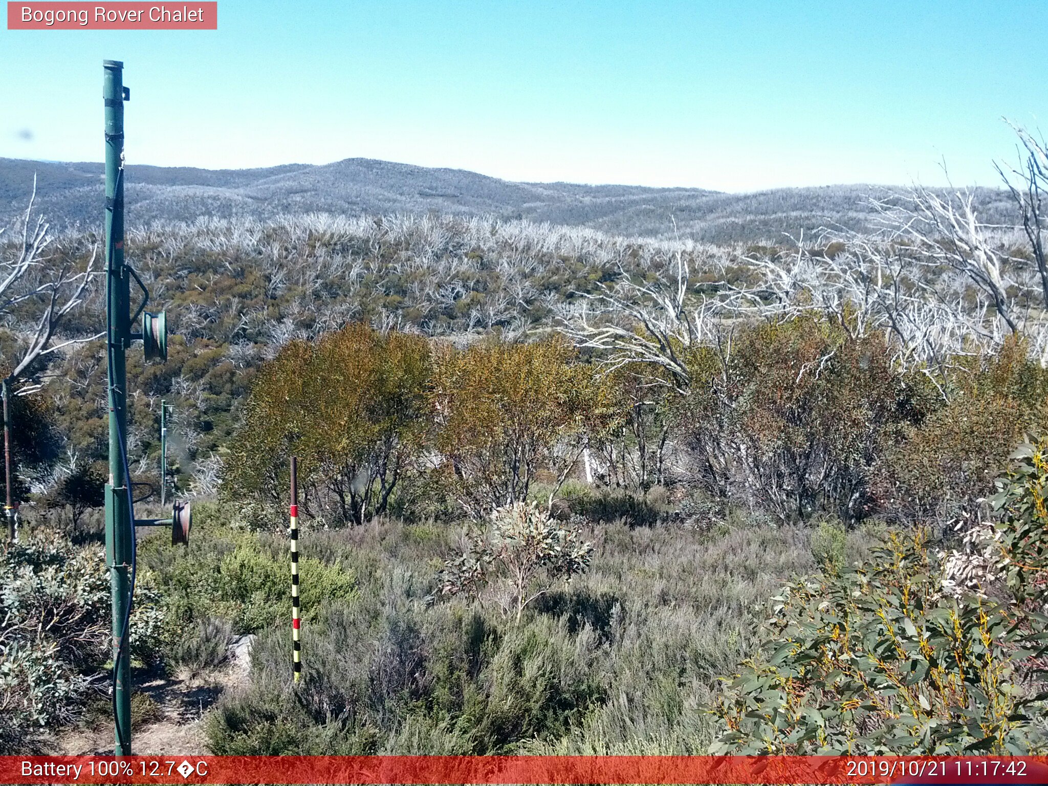 Bogong Web Cam 11:17am Monday 21st of October 2019