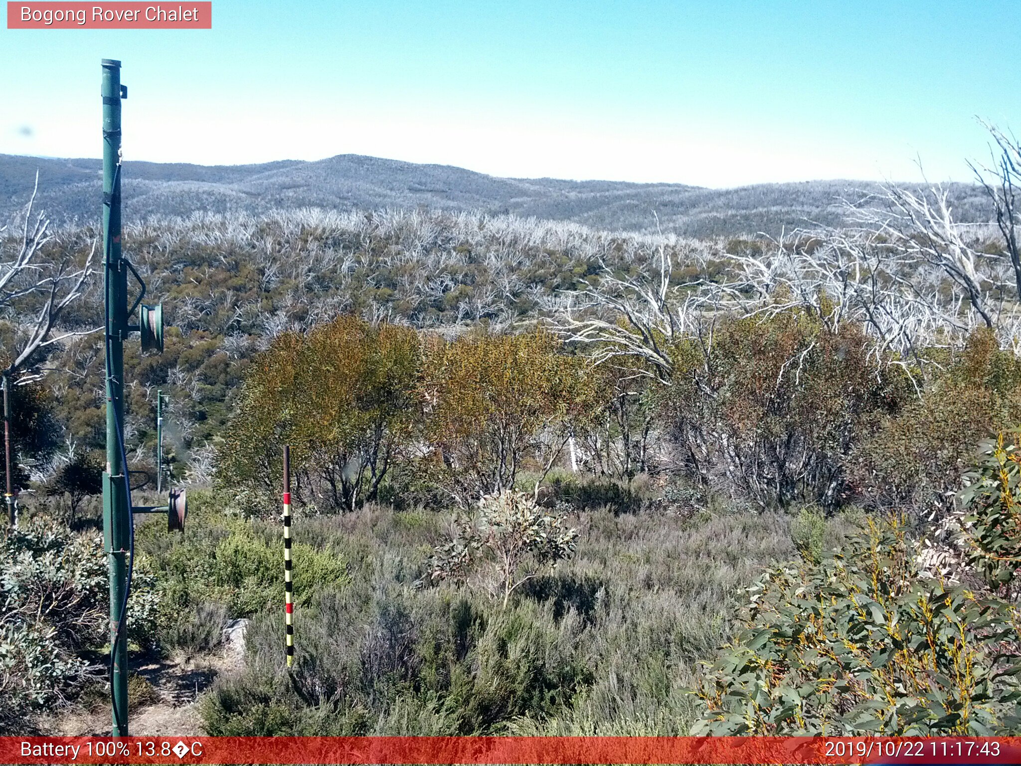 Bogong Web Cam 11:17am Tuesday 22nd of October 2019