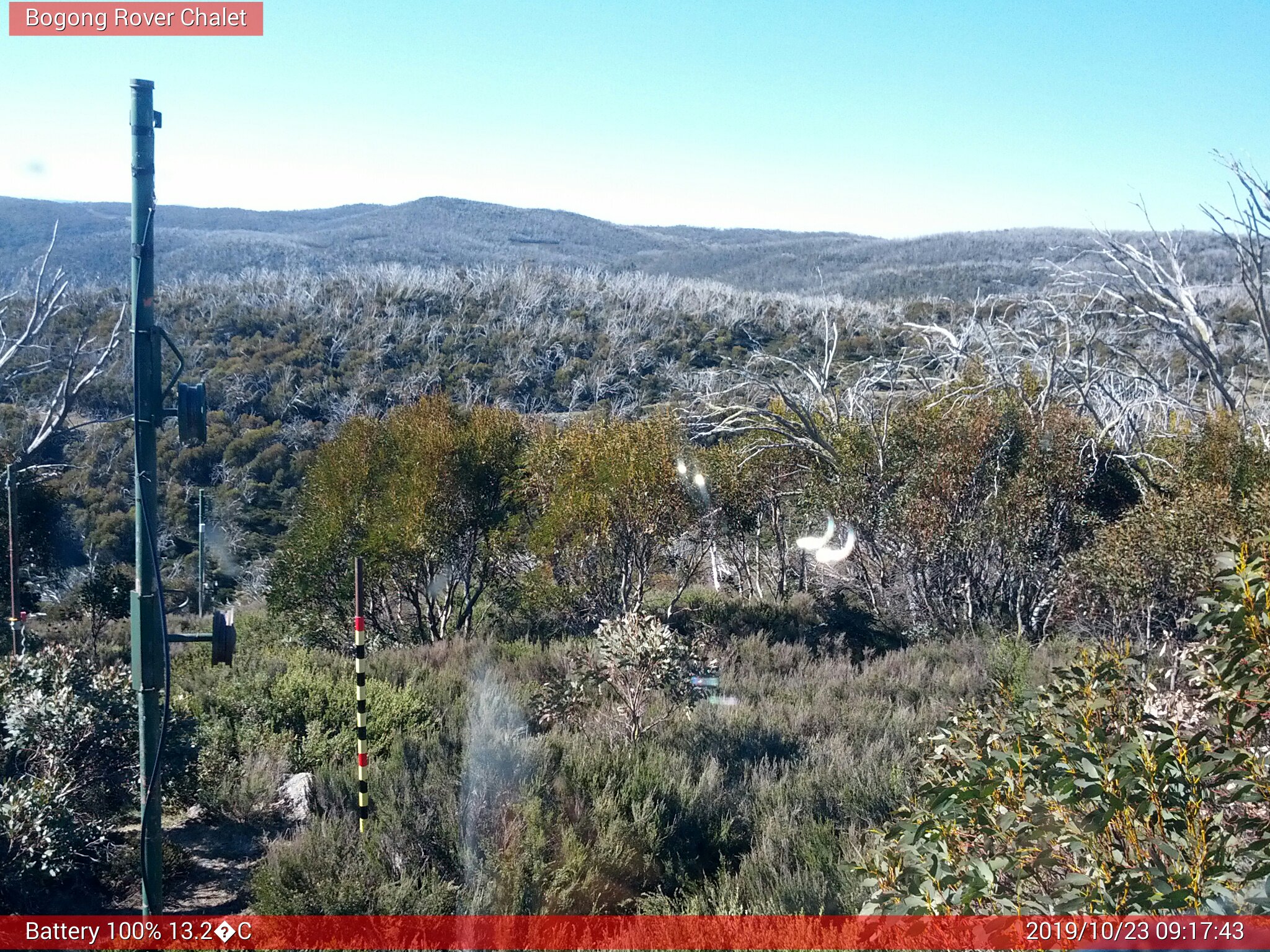 Bogong Web Cam 9:17am Wednesday 23rd of October 2019