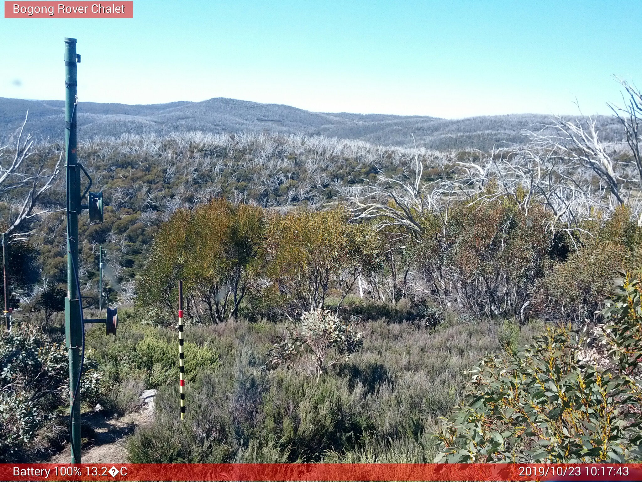 Bogong Web Cam 10:17am Wednesday 23rd of October 2019