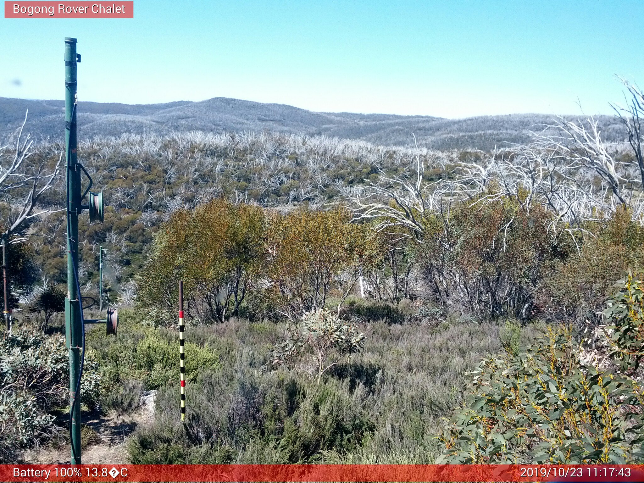 Bogong Web Cam 11:17am Wednesday 23rd of October 2019