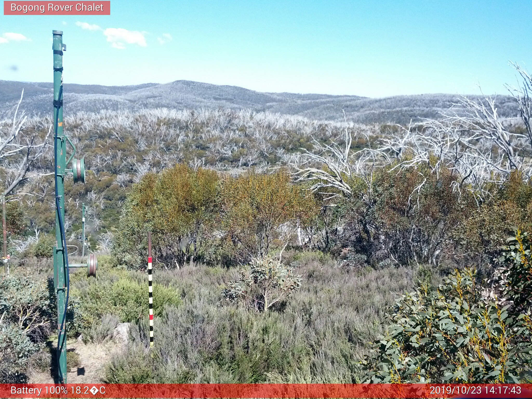 Bogong Web Cam 2:17pm Wednesday 23rd of October 2019