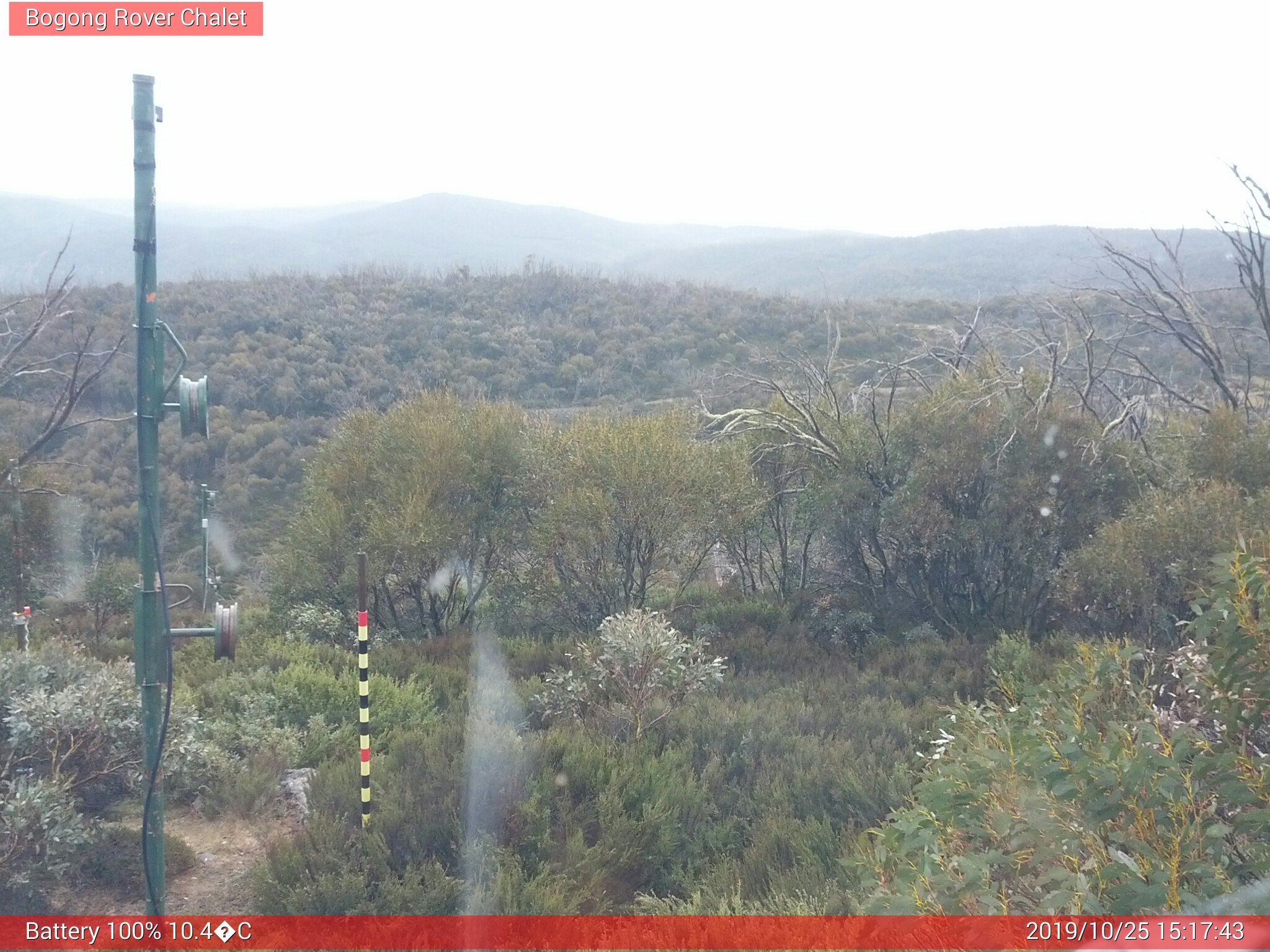 Bogong Web Cam 3:17pm Friday 25th of October 2019