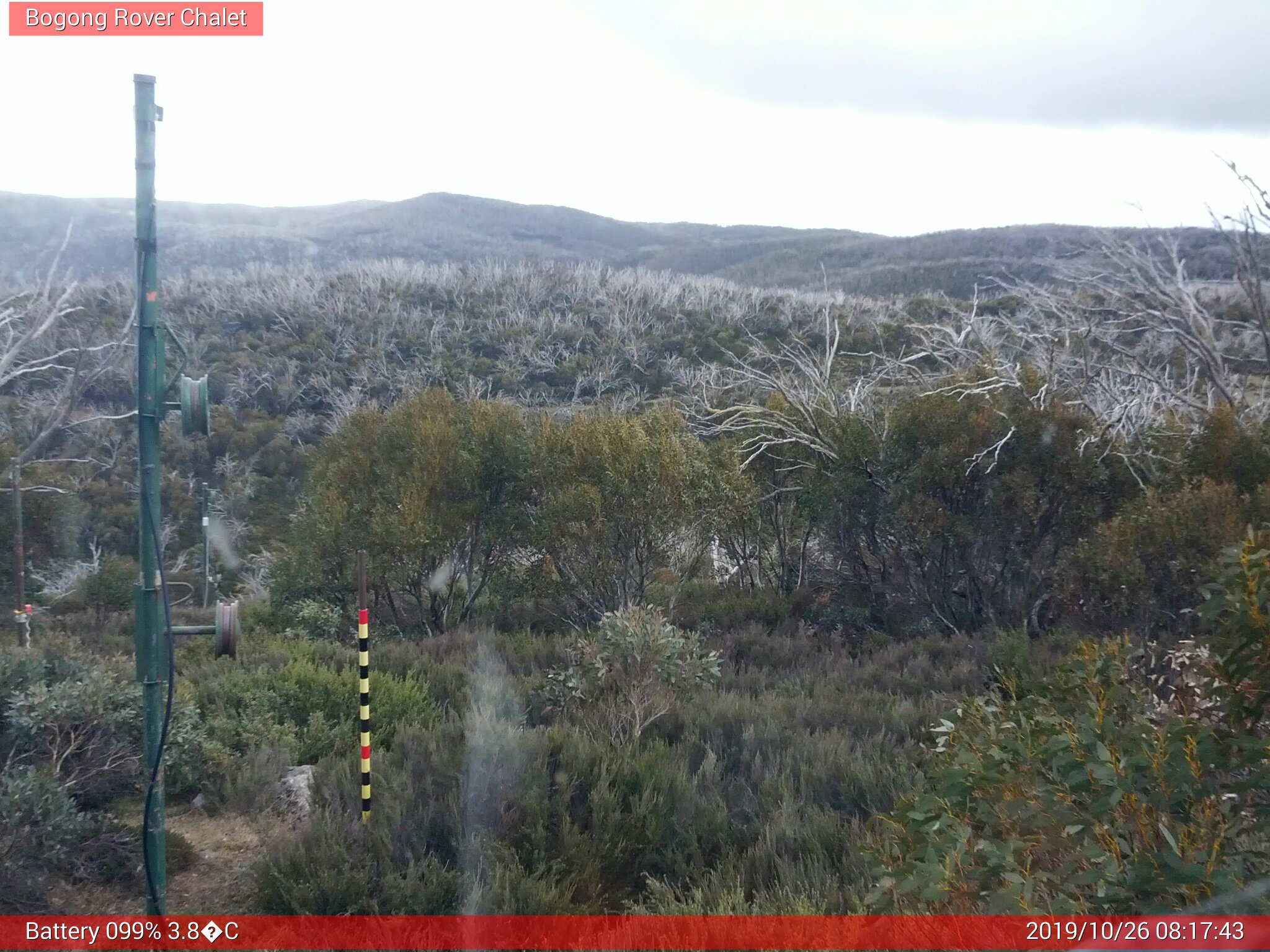 Bogong Web Cam 8:17am Saturday 26th of October 2019