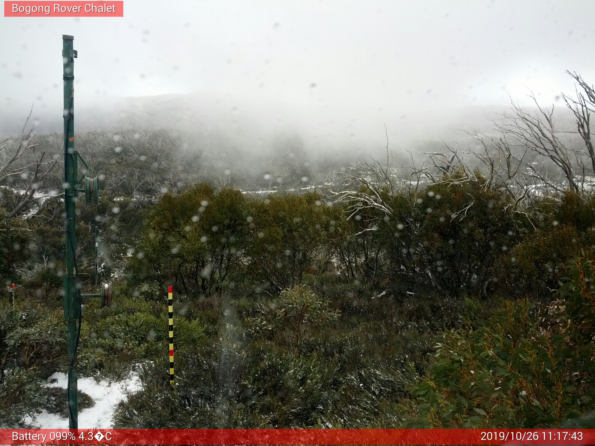 Bogong Web Cam 11:17am Saturday 26th of October 2019