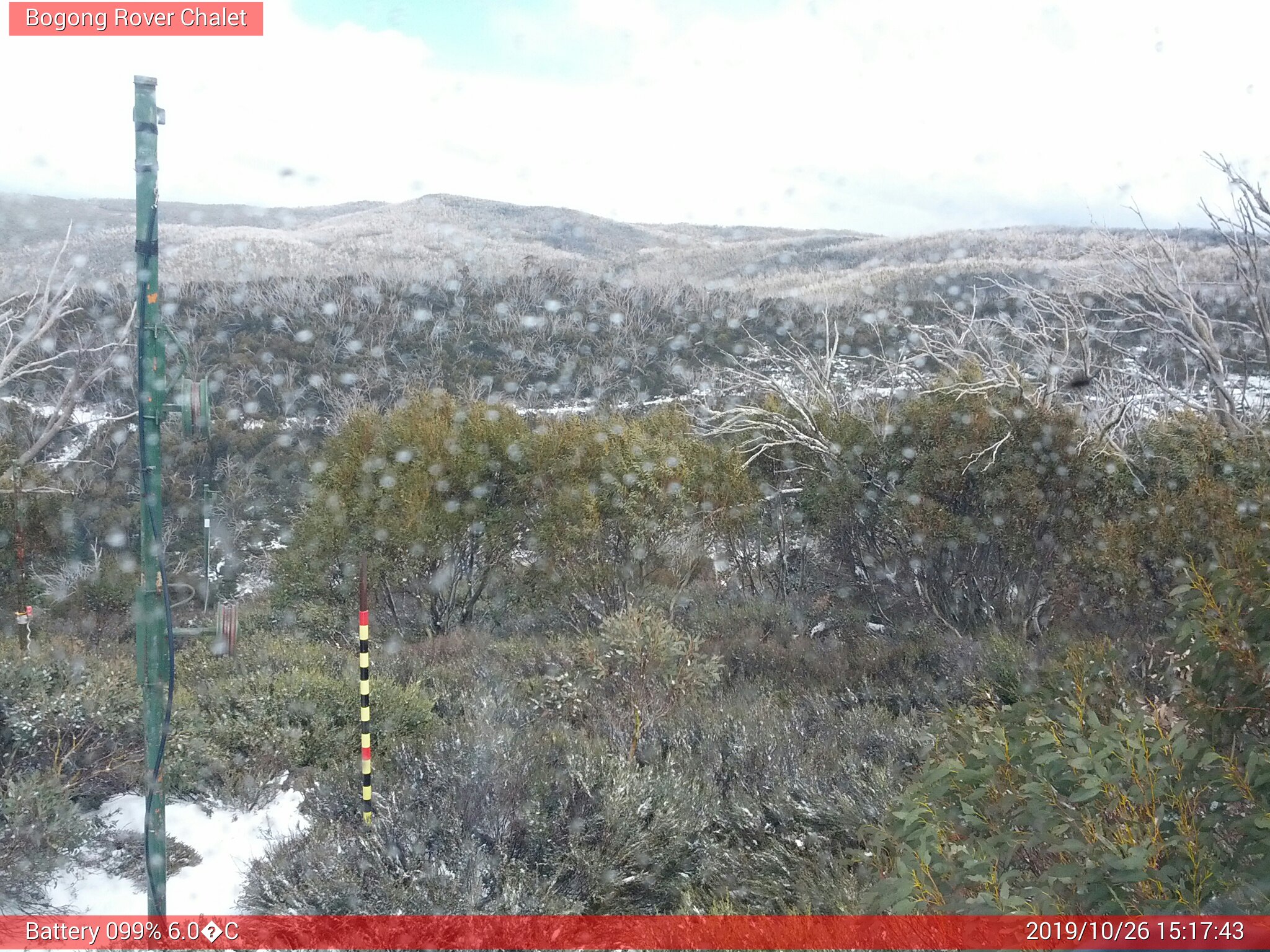 Bogong Web Cam 3:17pm Saturday 26th of October 2019