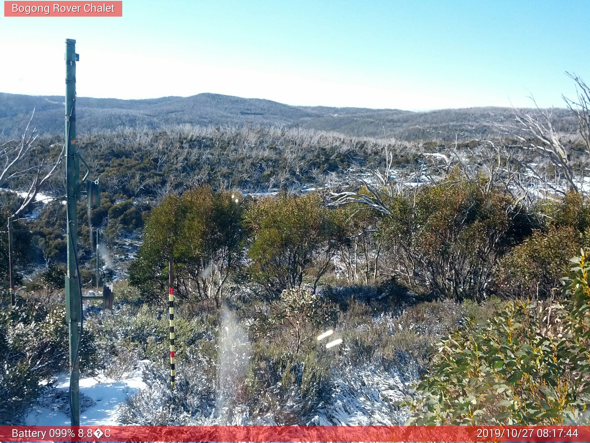 Bogong Web Cam 8:17am Sunday 27th of October 2019