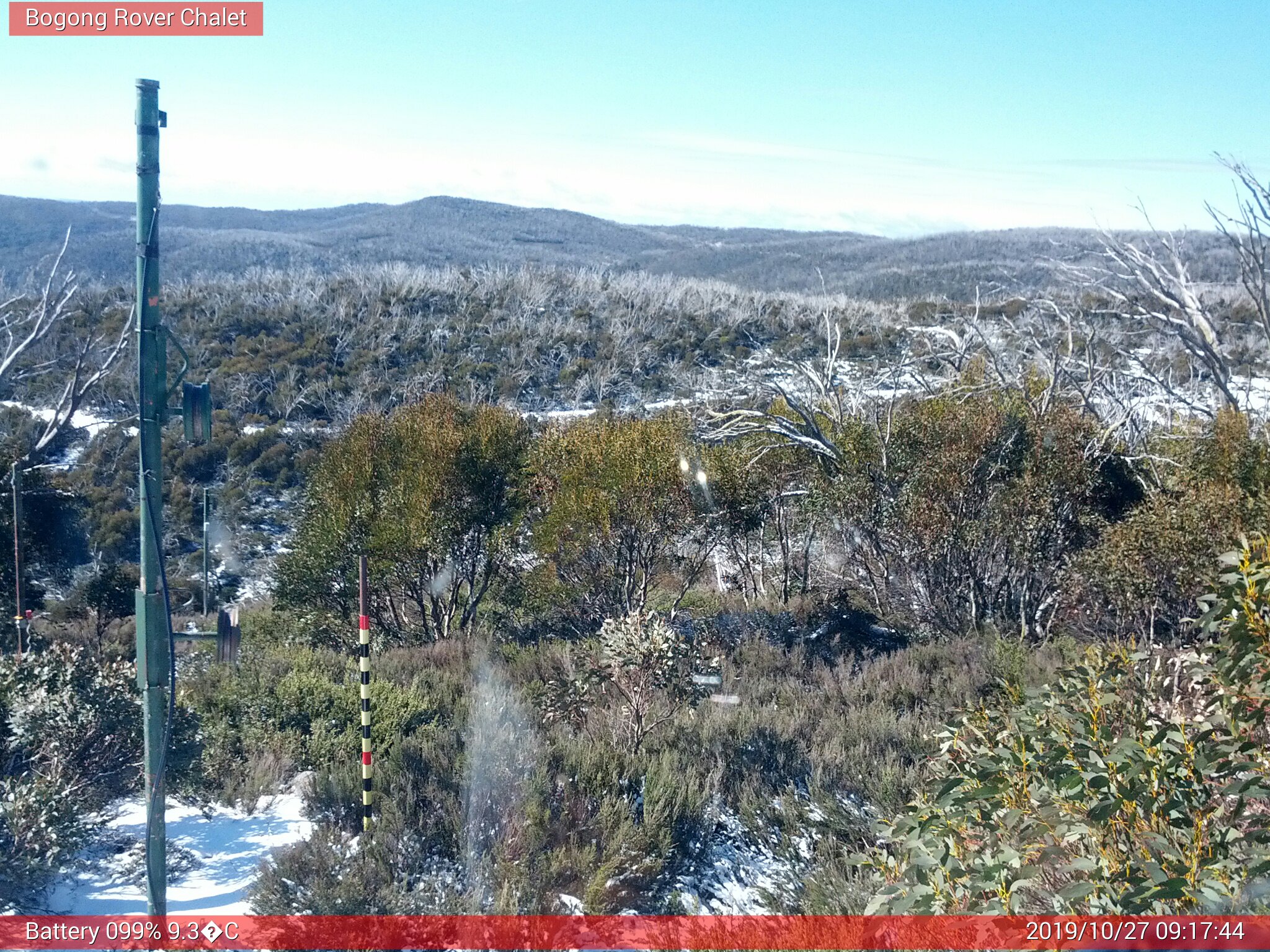 Bogong Web Cam 9:17am Sunday 27th of October 2019