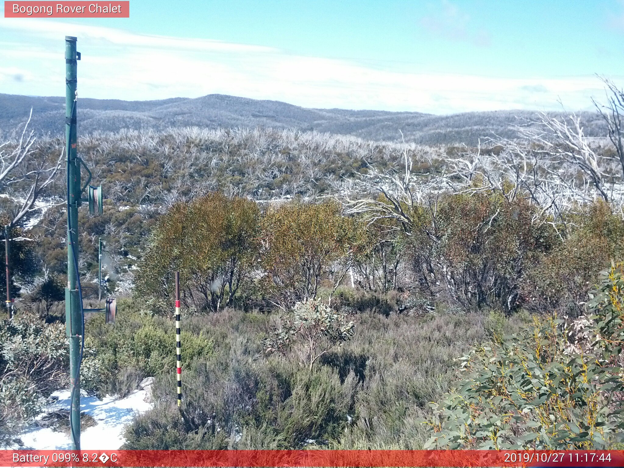 Bogong Web Cam 11:17am Sunday 27th of October 2019