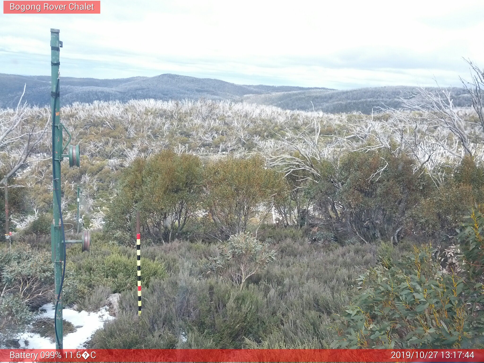 Bogong Web Cam 1:17pm Sunday 27th of October 2019