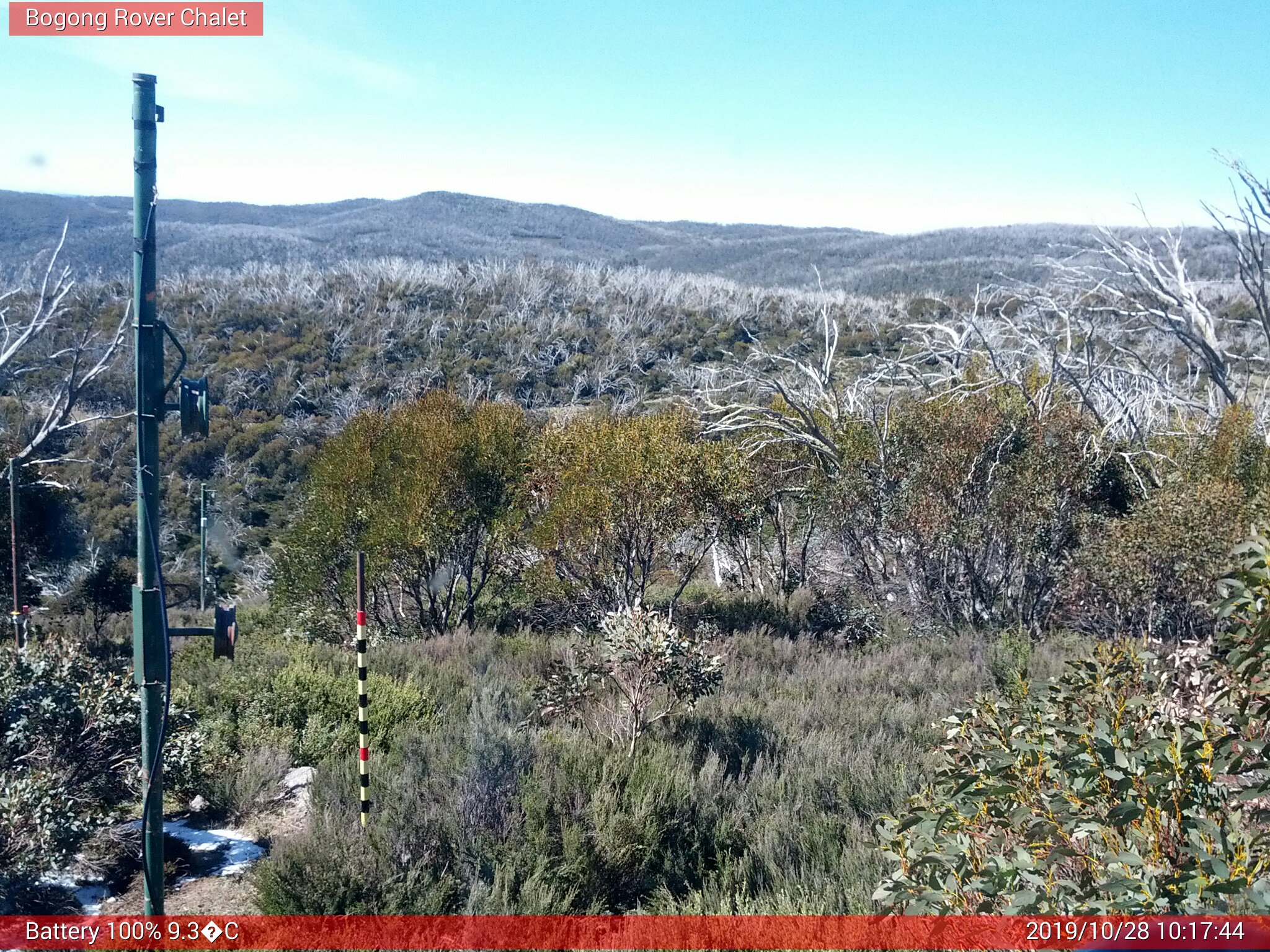 Bogong Web Cam 10:17am Monday 28th of October 2019