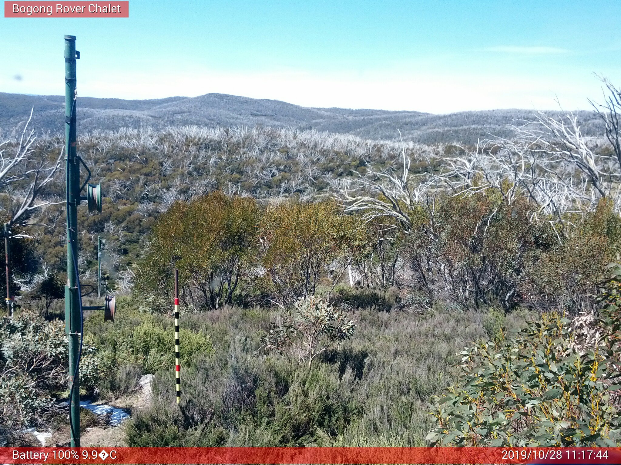 Bogong Web Cam 11:17am Monday 28th of October 2019