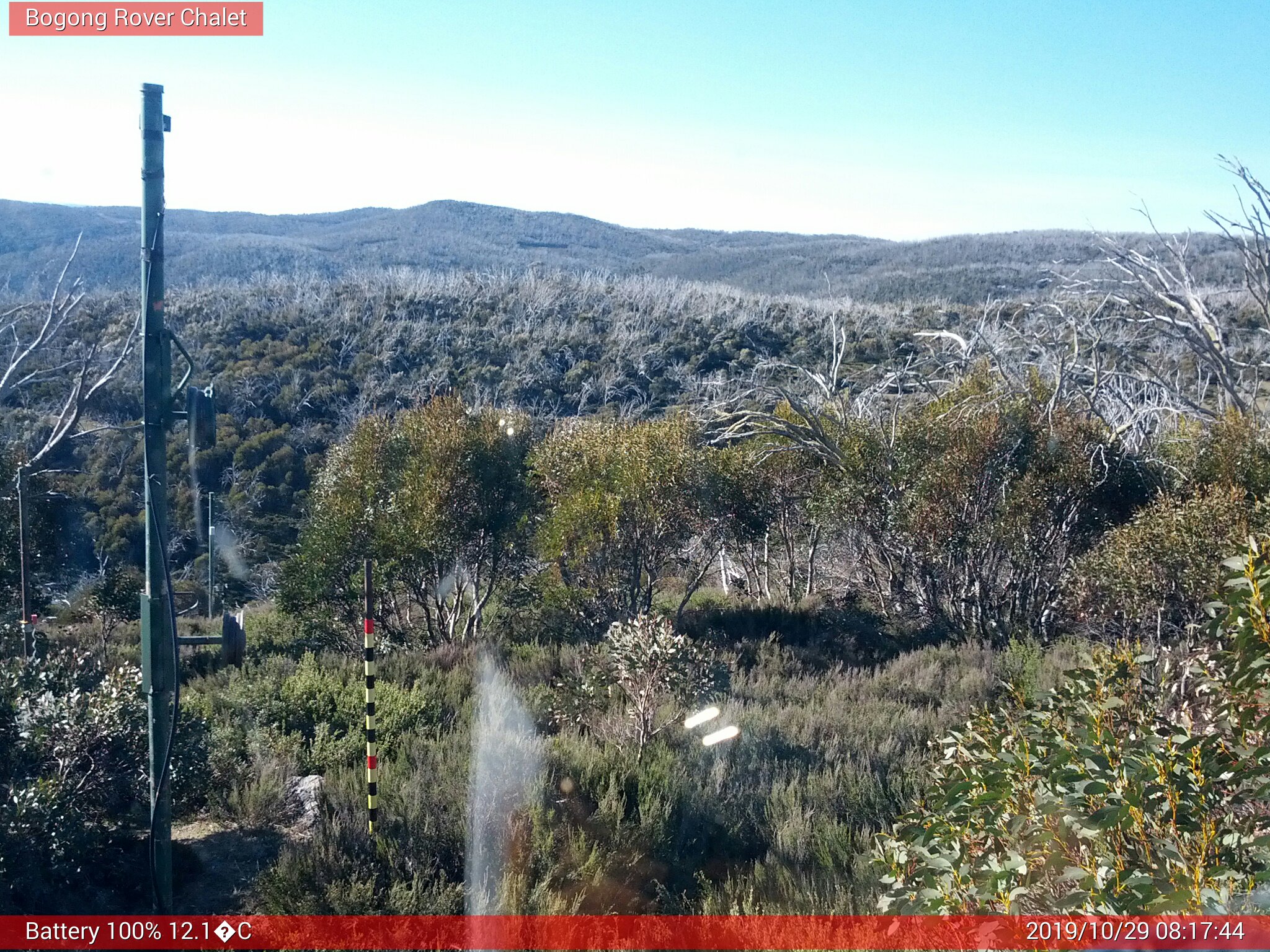 Bogong Web Cam 8:17am Tuesday 29th of October 2019