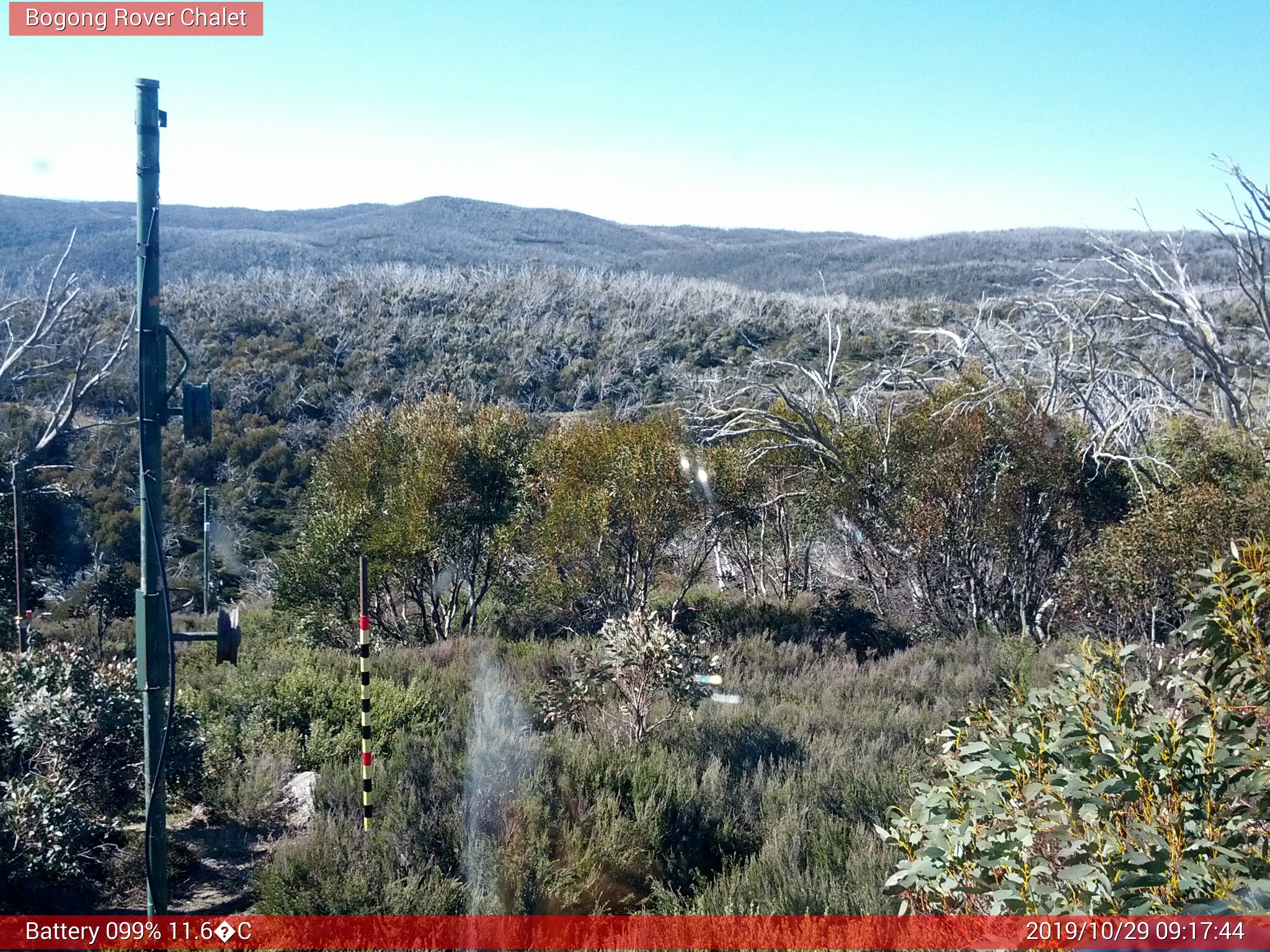 Bogong Web Cam 9:17am Tuesday 29th of October 2019