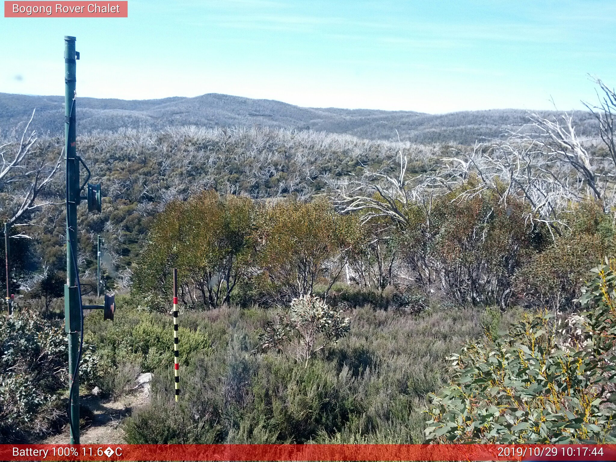 Bogong Web Cam 10:17am Tuesday 29th of October 2019