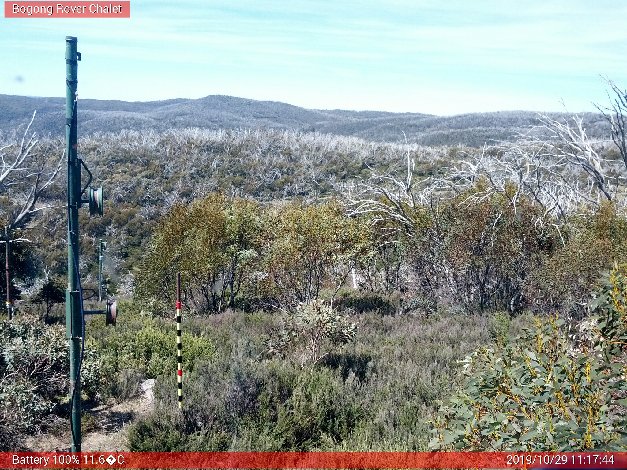 Bogong Web Cam 11:17am Tuesday 29th of October 2019