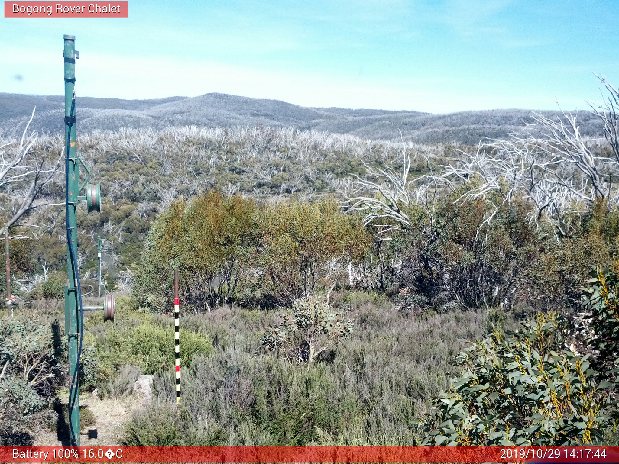 Bogong Web Cam 2:17pm Tuesday 29th of October 2019