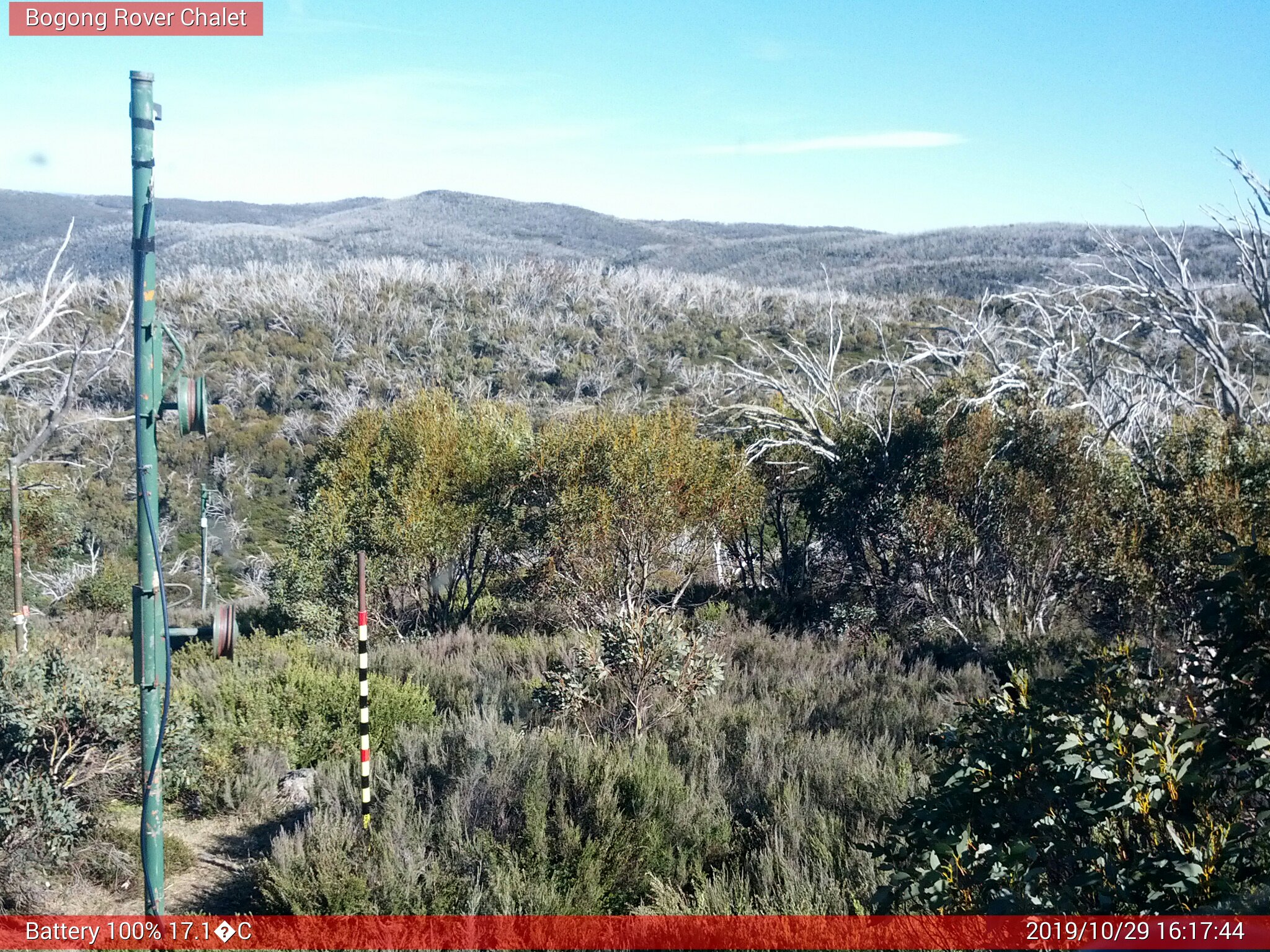 Bogong Web Cam 4:17pm Tuesday 29th of October 2019