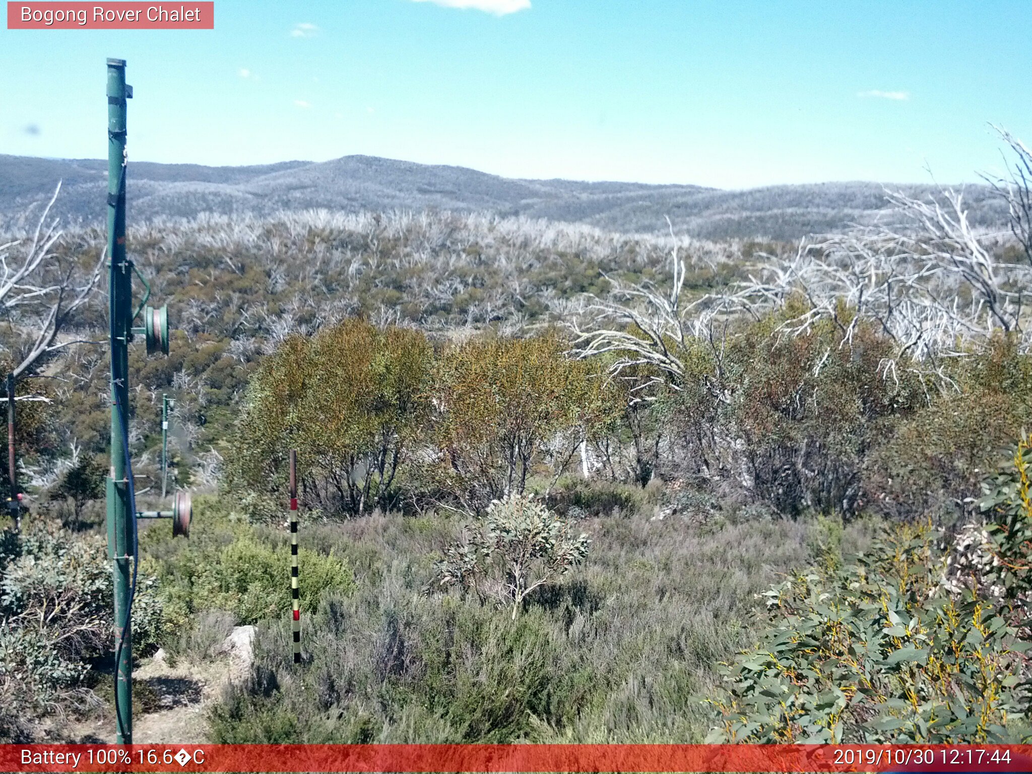 Bogong Web Cam 12:17pm Wednesday 30th of October 2019