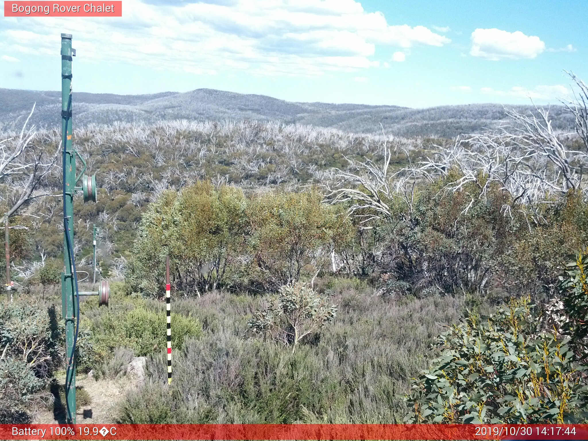 Bogong Web Cam 2:17pm Wednesday 30th of October 2019