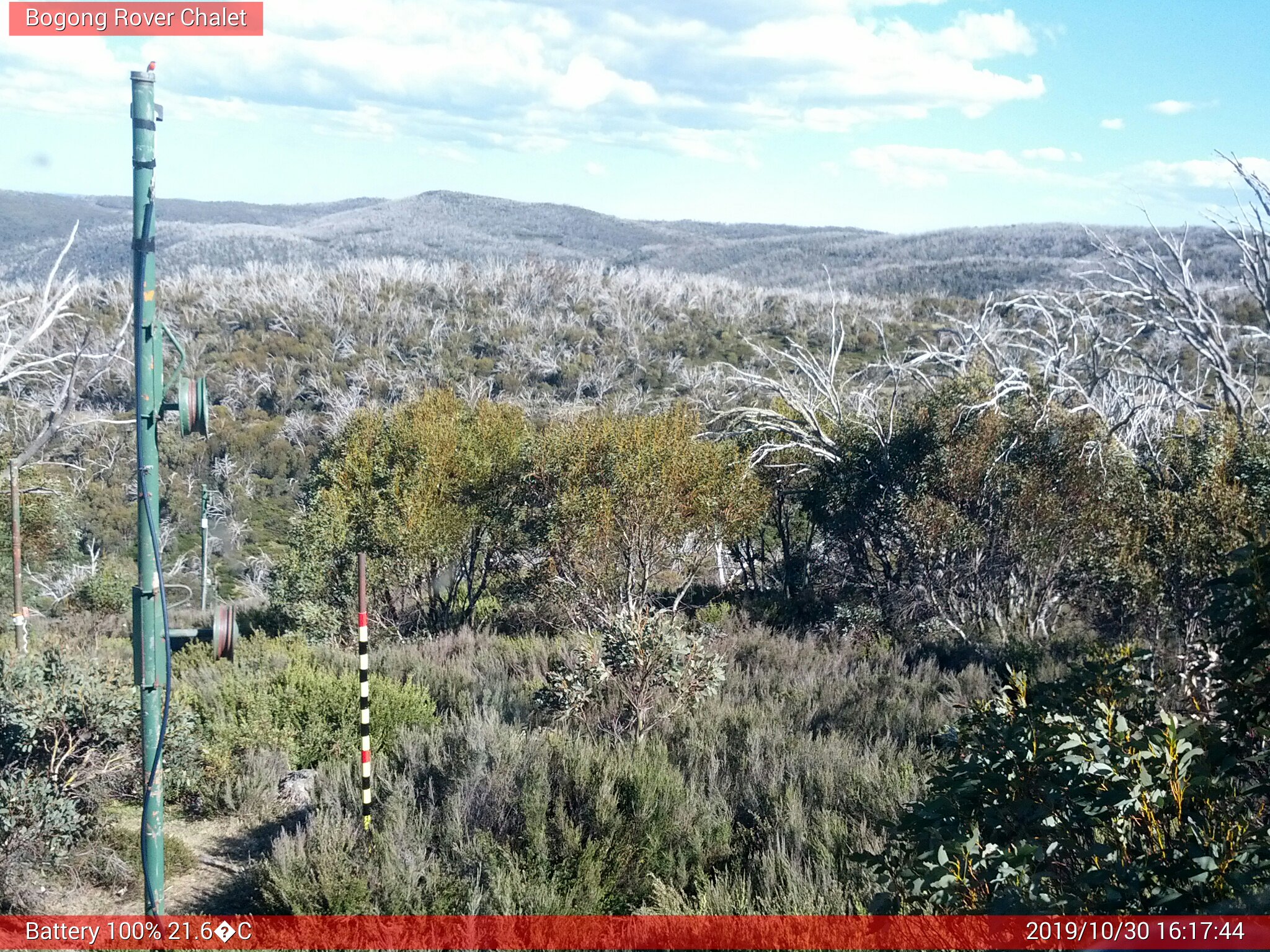 Bogong Web Cam 4:17pm Wednesday 30th of October 2019