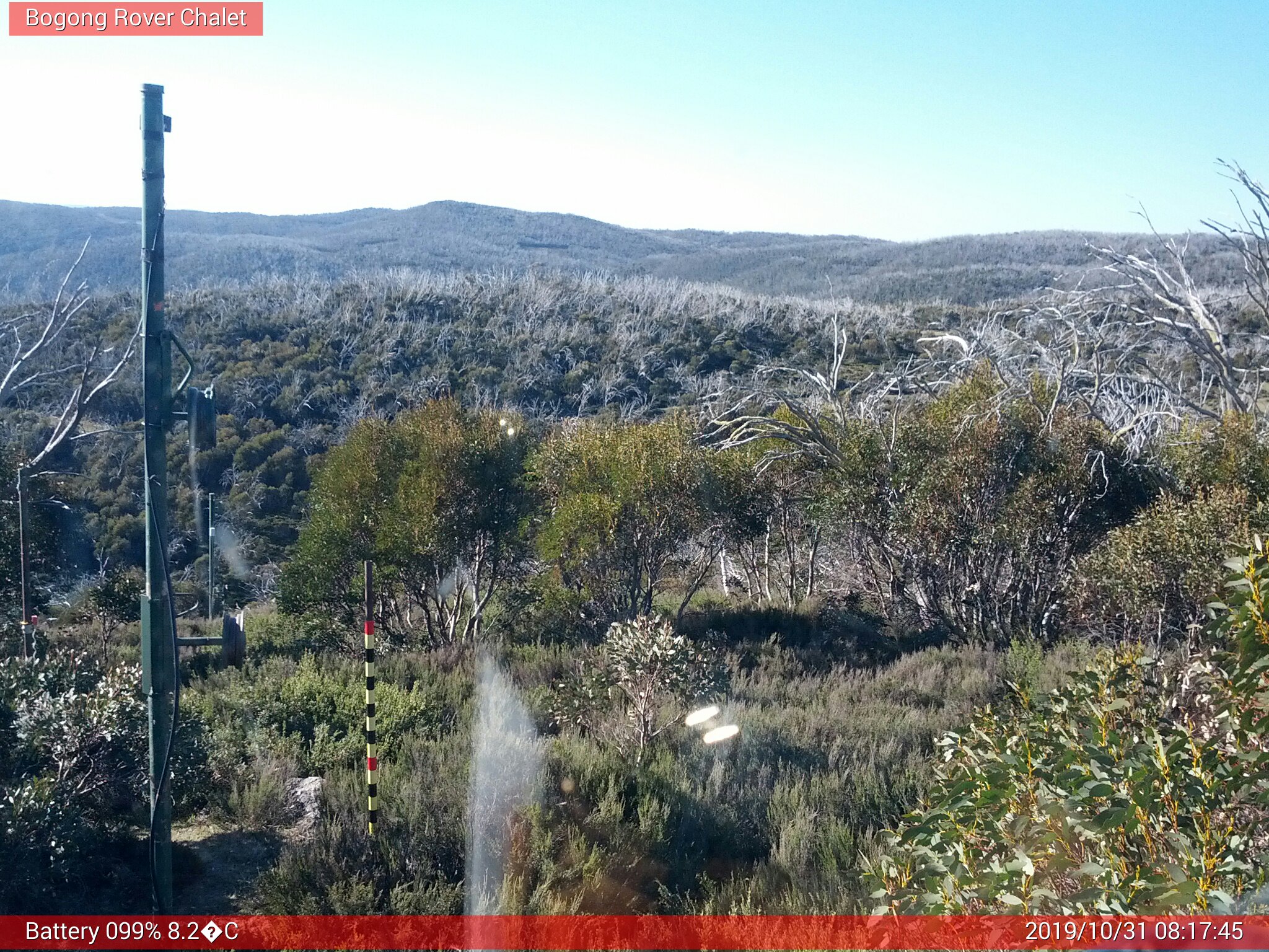 Bogong Web Cam 8:17am Thursday 31st of October 2019