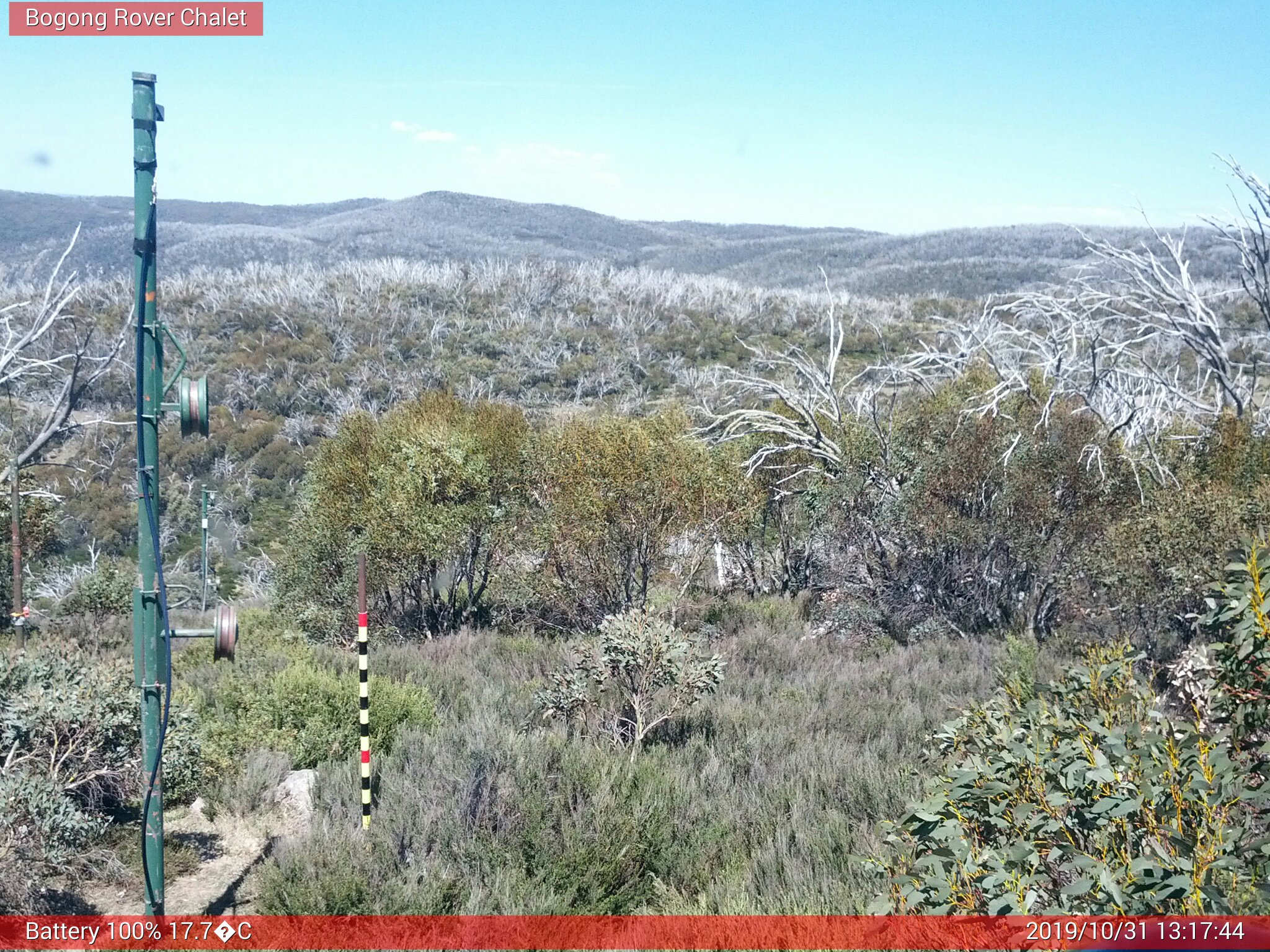 Bogong Web Cam 1:17pm Thursday 31st of October 2019