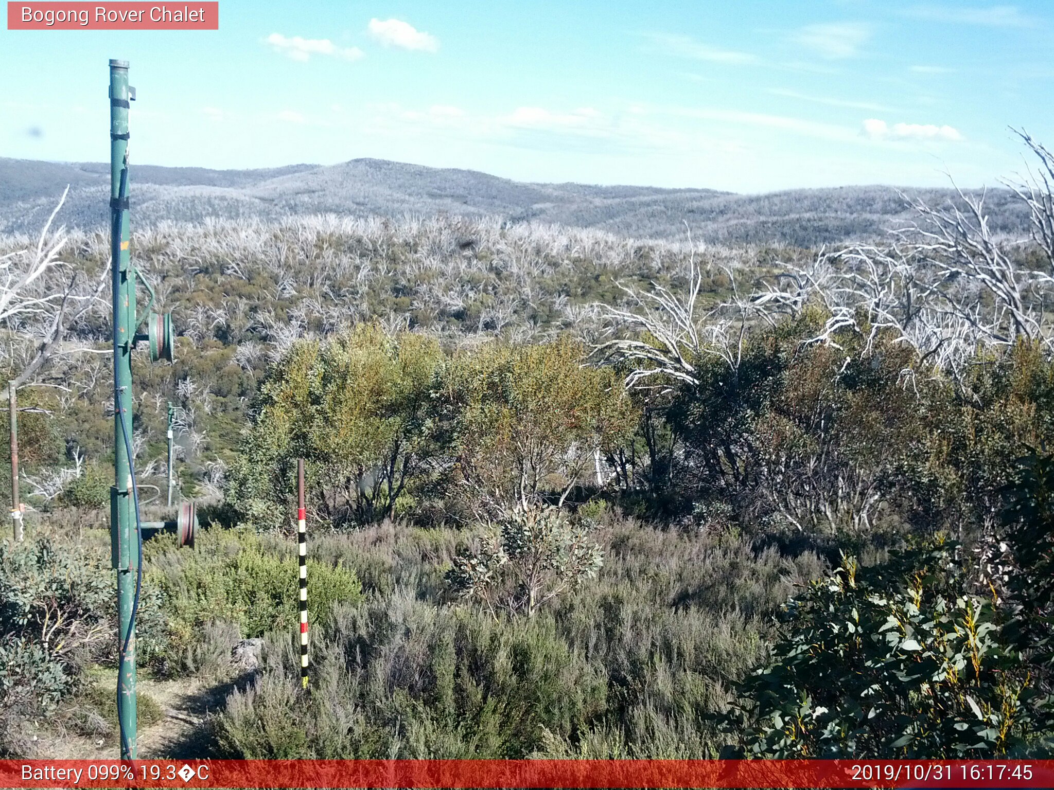 Bogong Web Cam 4:17pm Thursday 31st of October 2019