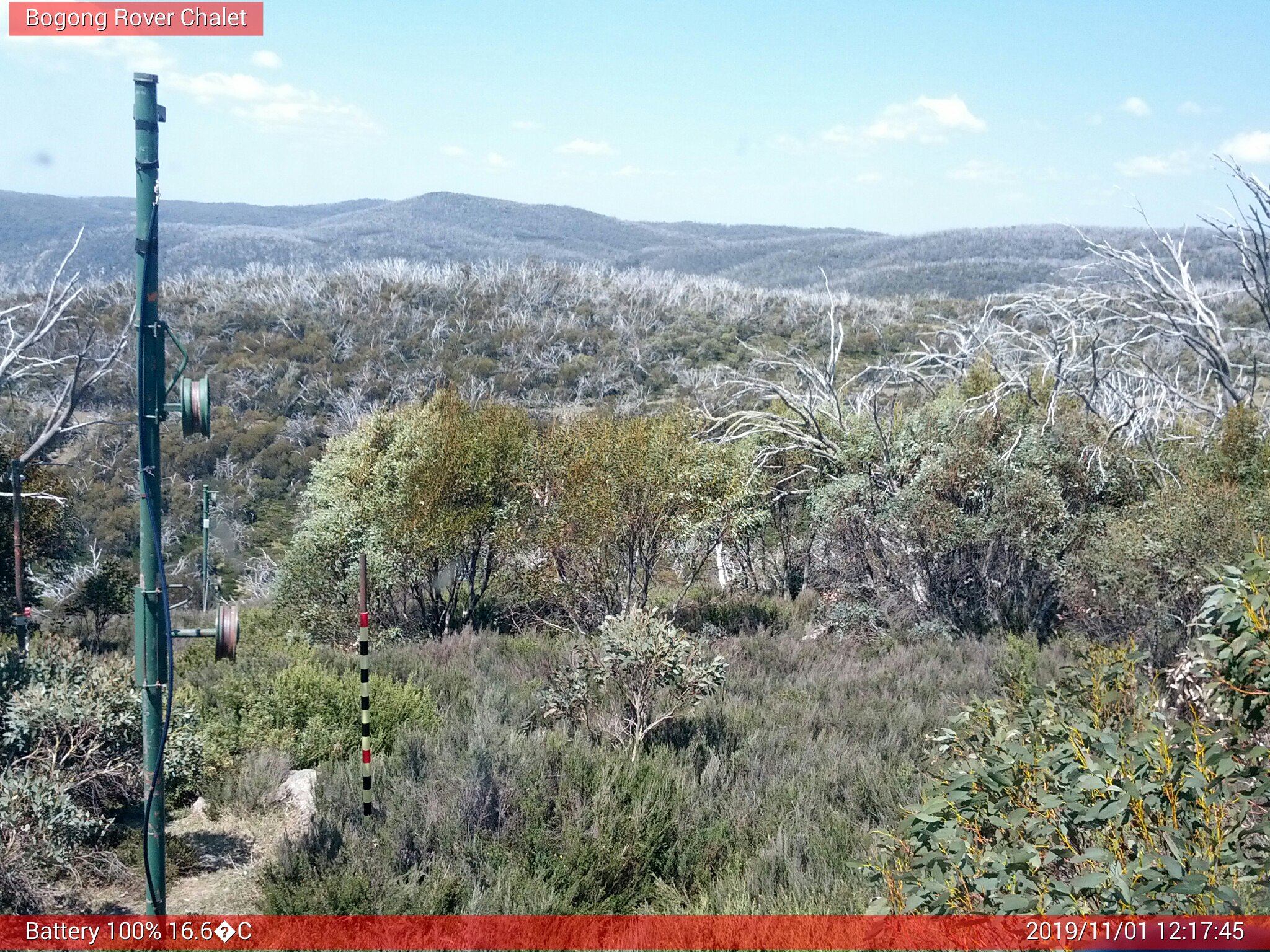 Bogong Web Cam 12:17pm Friday 1st of November 2019