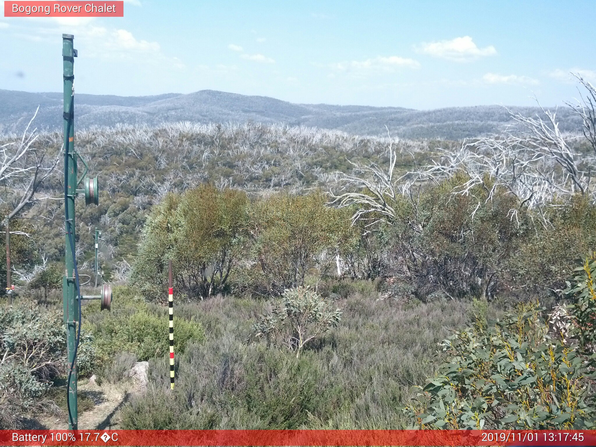 Bogong Web Cam 1:17pm Friday 1st of November 2019