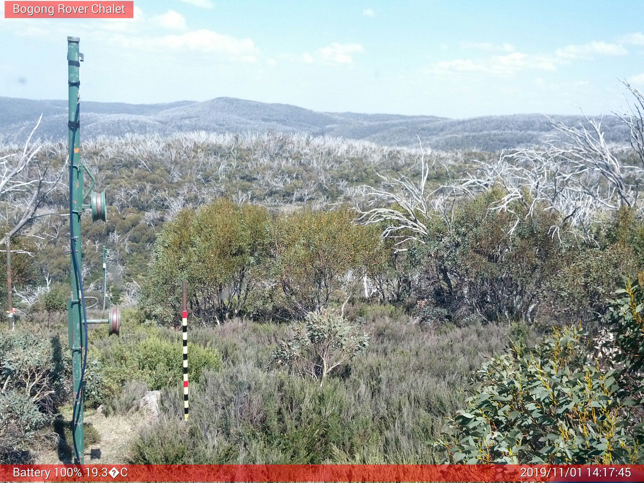 Bogong Web Cam 2:17pm Friday 1st of November 2019