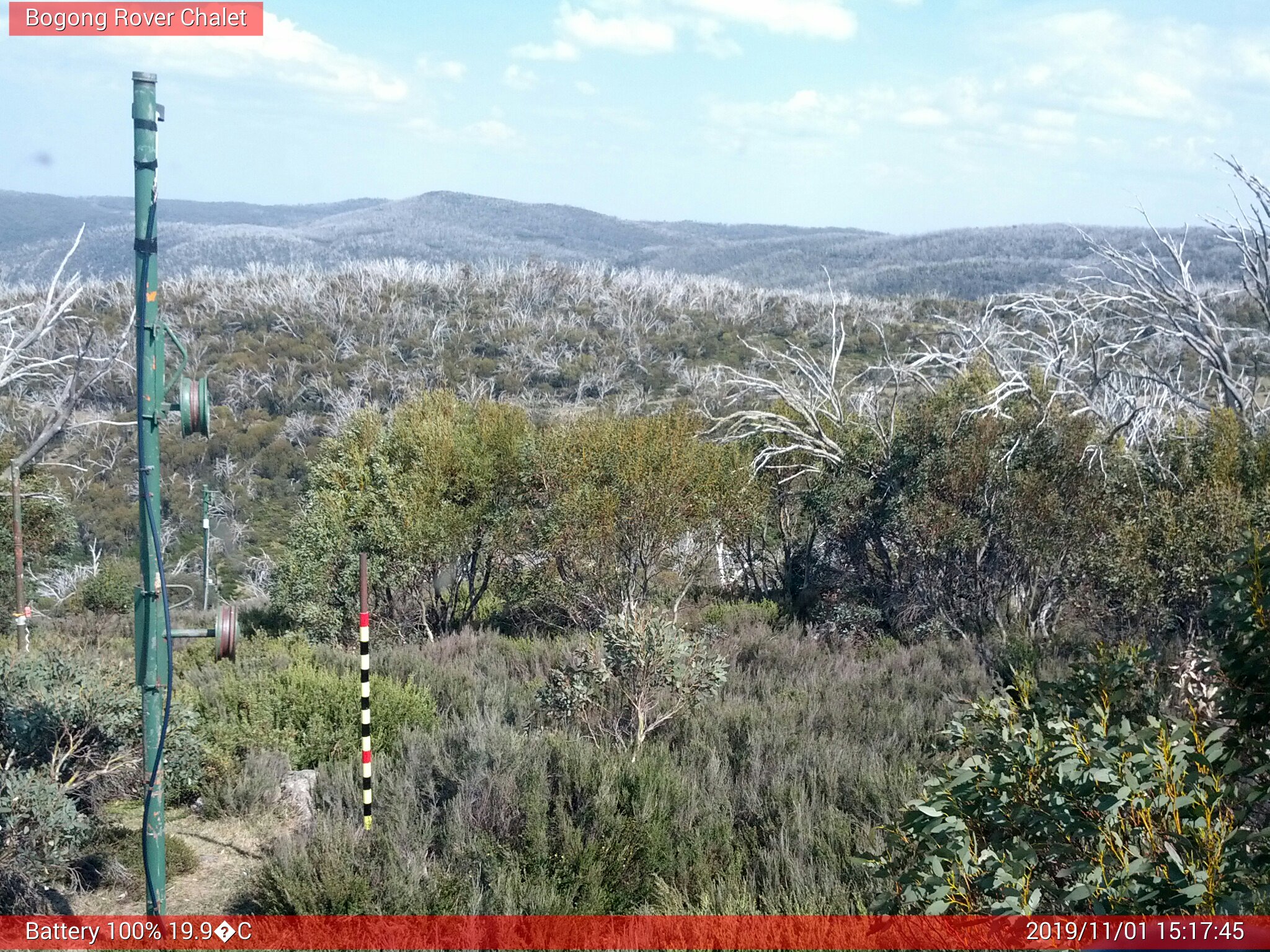 Bogong Web Cam 3:17pm Friday 1st of November 2019