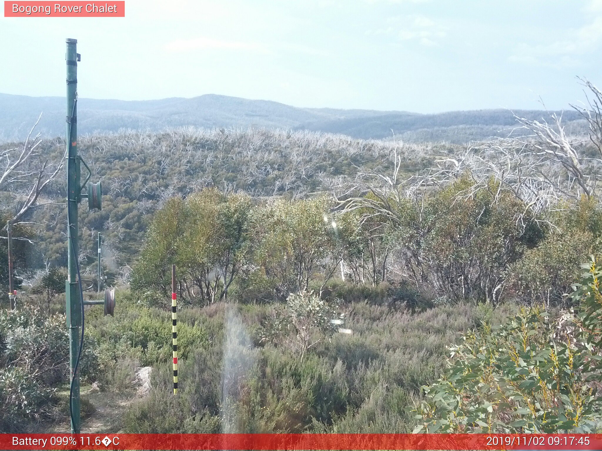 Bogong Web Cam 9:17am Saturday 2nd of November 2019