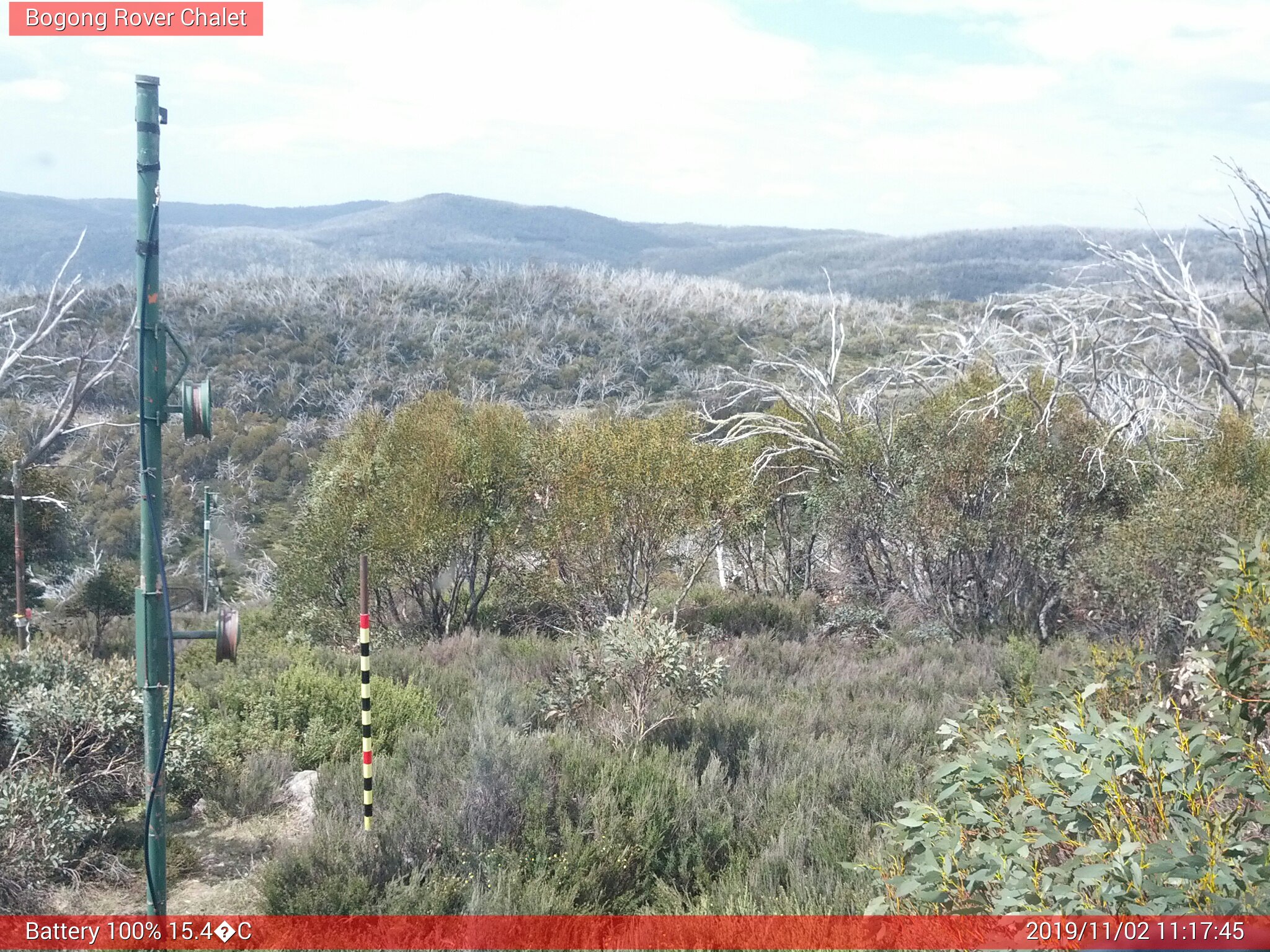 Bogong Web Cam 11:17am Saturday 2nd of November 2019