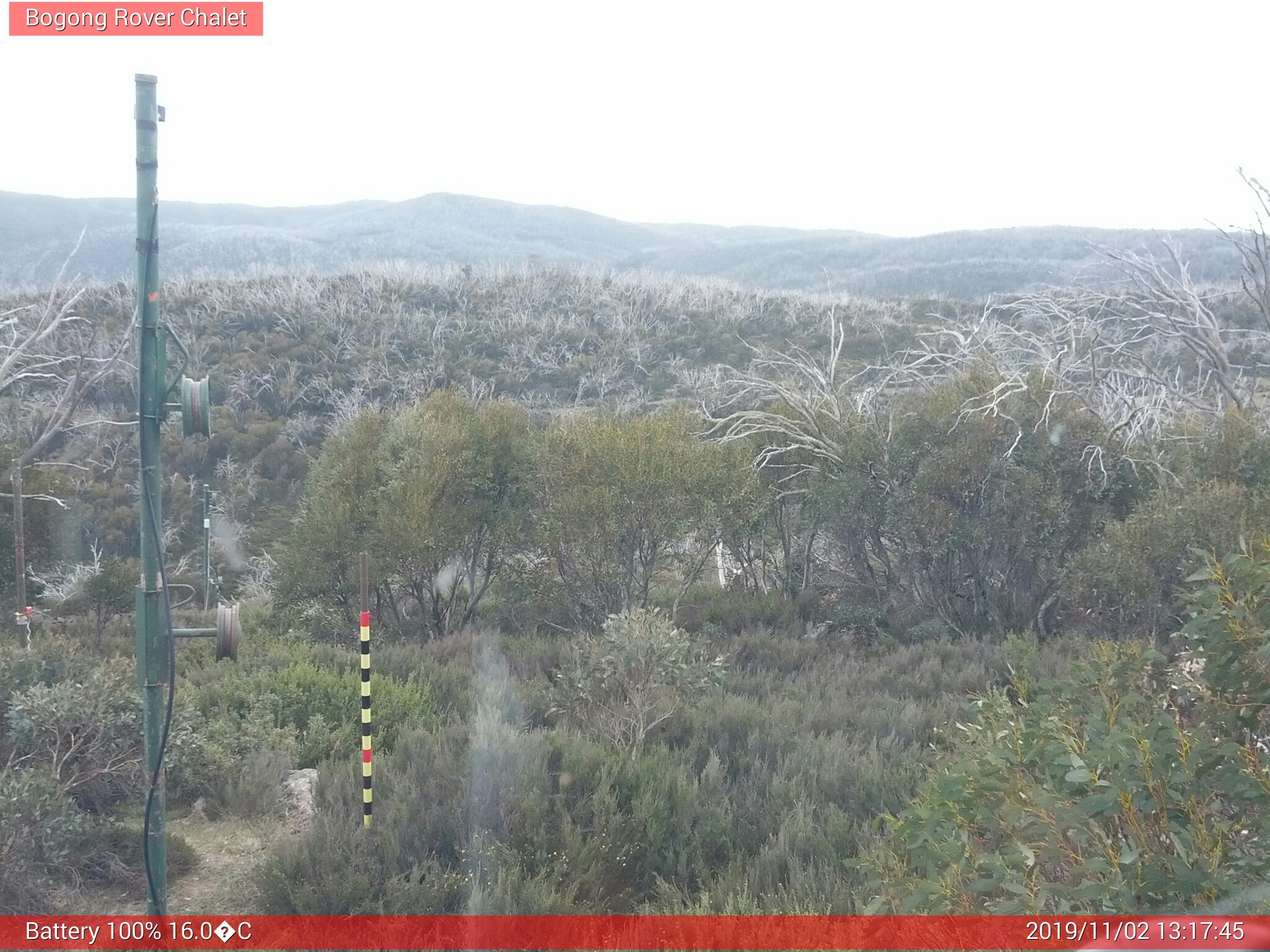 Bogong Web Cam 1:17pm Saturday 2nd of November 2019