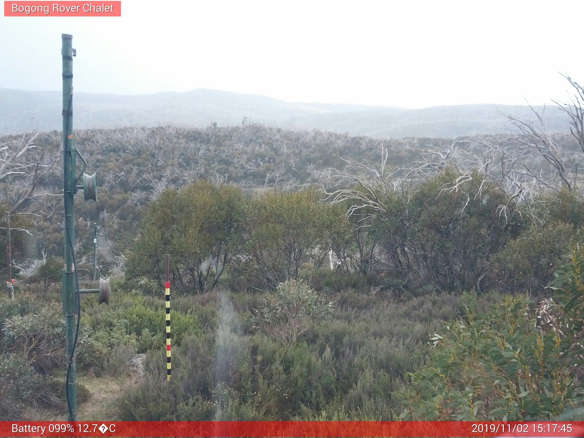 Bogong Web Cam 3:17pm Saturday 2nd of November 2019