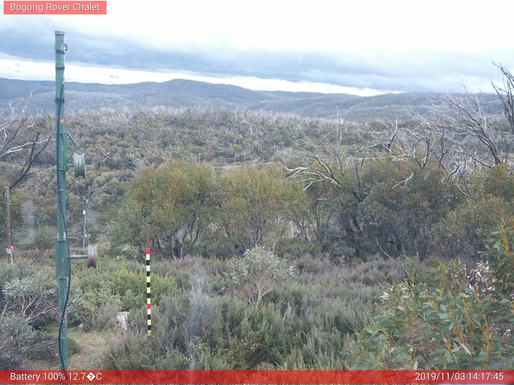 Bogong Web Cam 2:17pm Sunday 3rd of November 2019