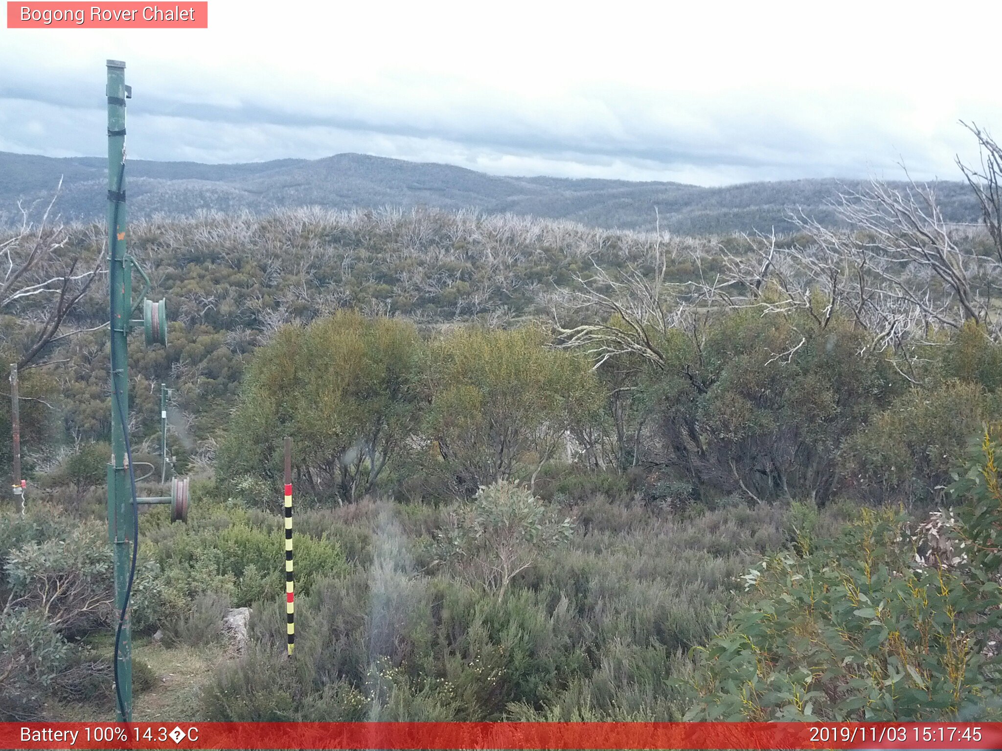 Bogong Web Cam 3:17pm Sunday 3rd of November 2019