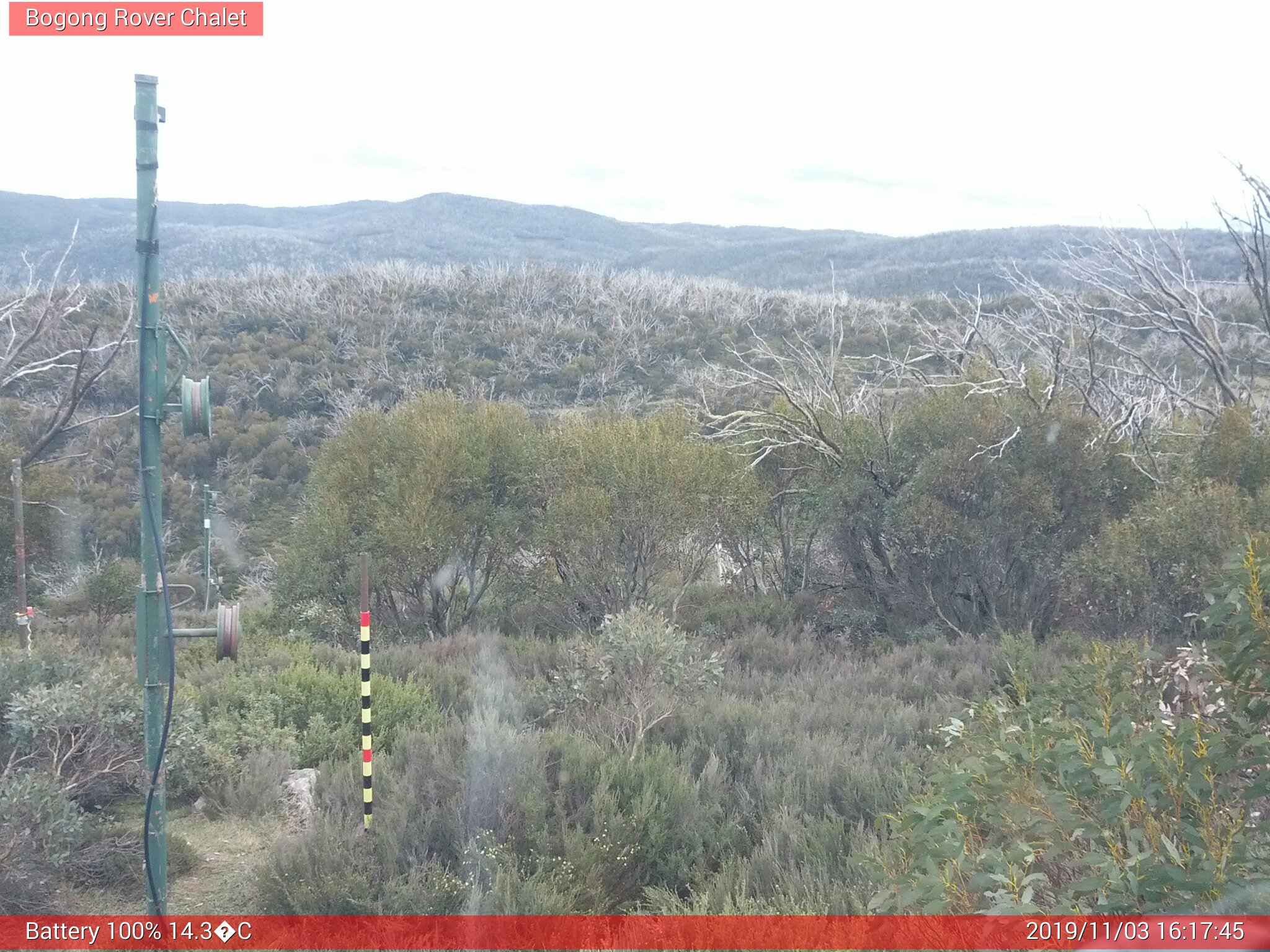 Bogong Web Cam 4:17pm Sunday 3rd of November 2019